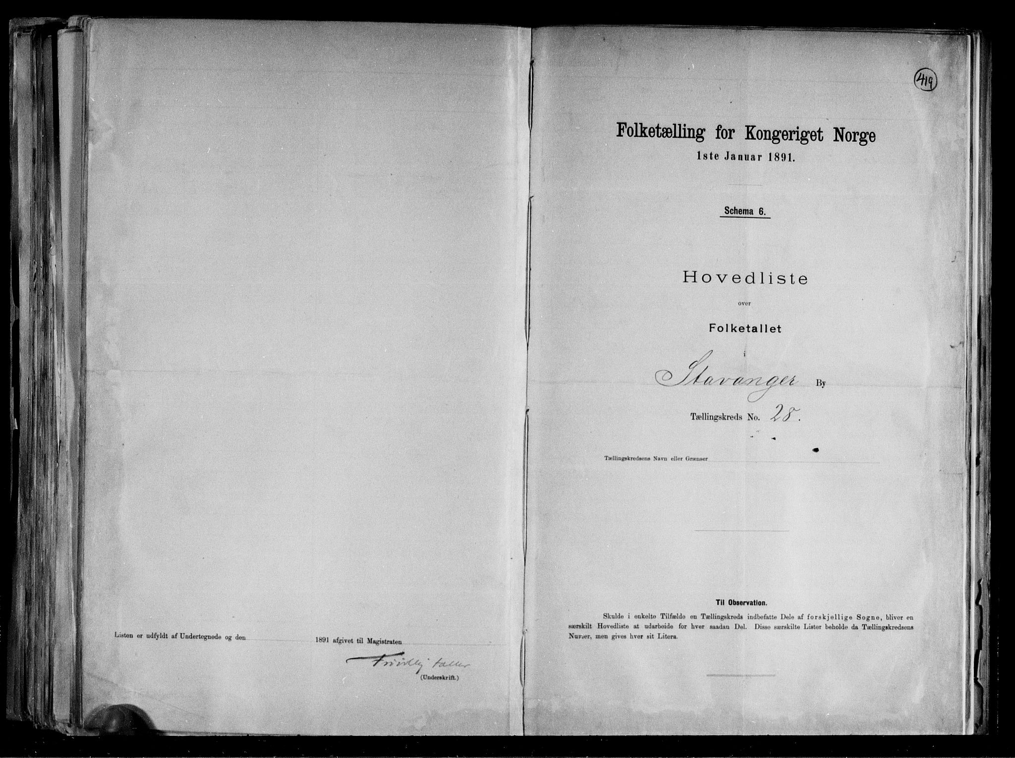RA, 1891 census for 1103 Stavanger, 1891, p. 66