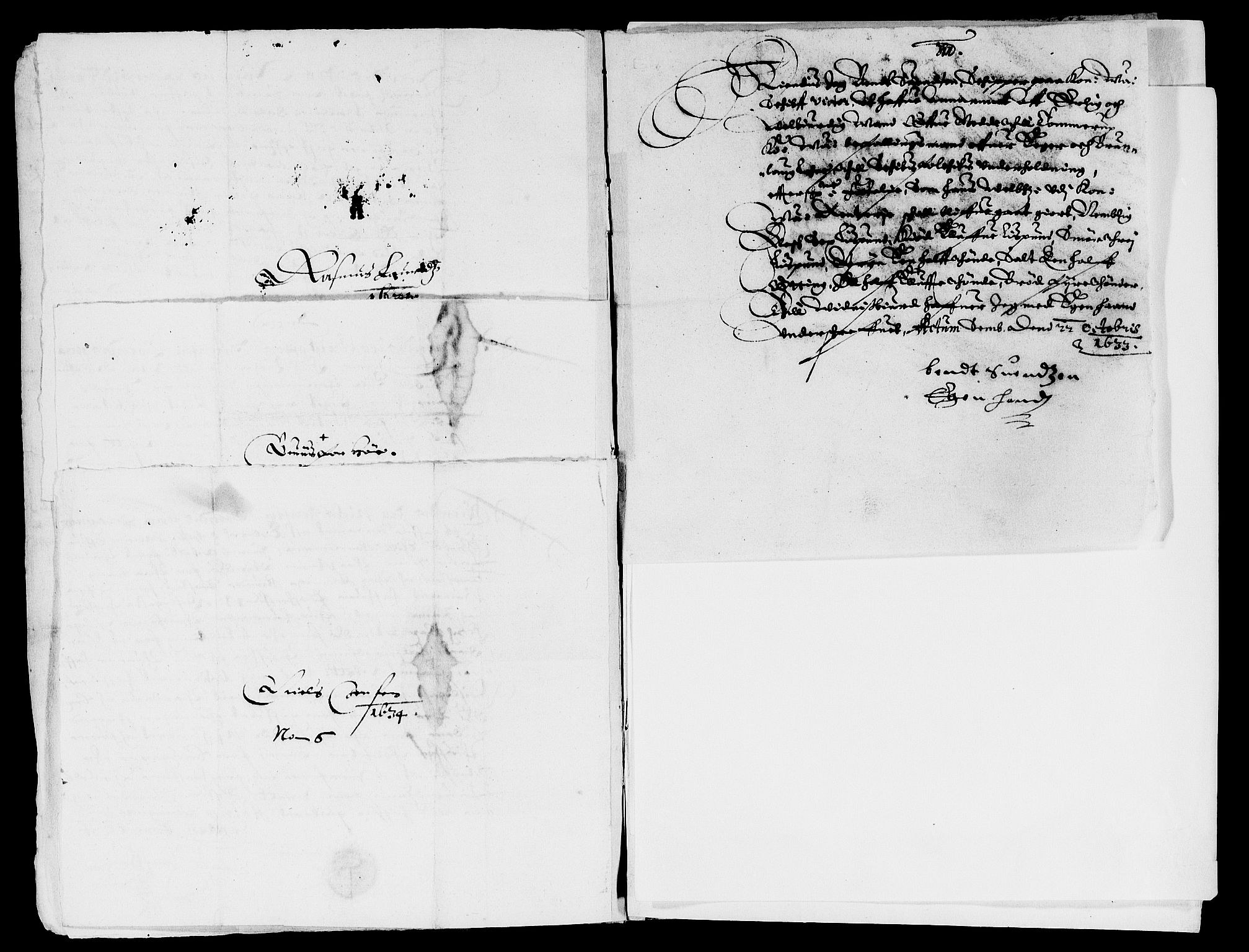 Rentekammeret inntil 1814, Reviderte regnskaper, Lensregnskaper, AV/RA-EA-5023/R/Rb/Rbl/L0005: Brunla len med Eiker len 1626-37, 1632-1635