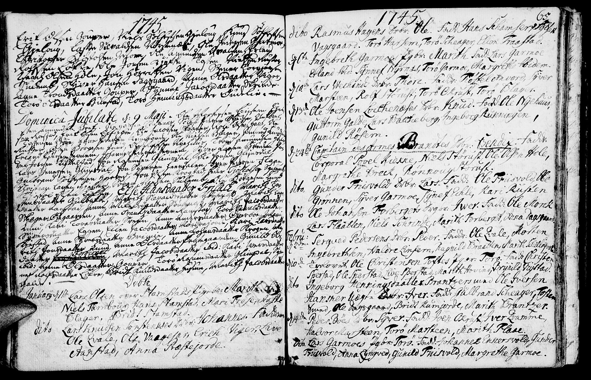 Lom prestekontor, AV/SAH-PREST-070/K/L0001: Parish register (official) no. 1, 1733-1748, p. 65
