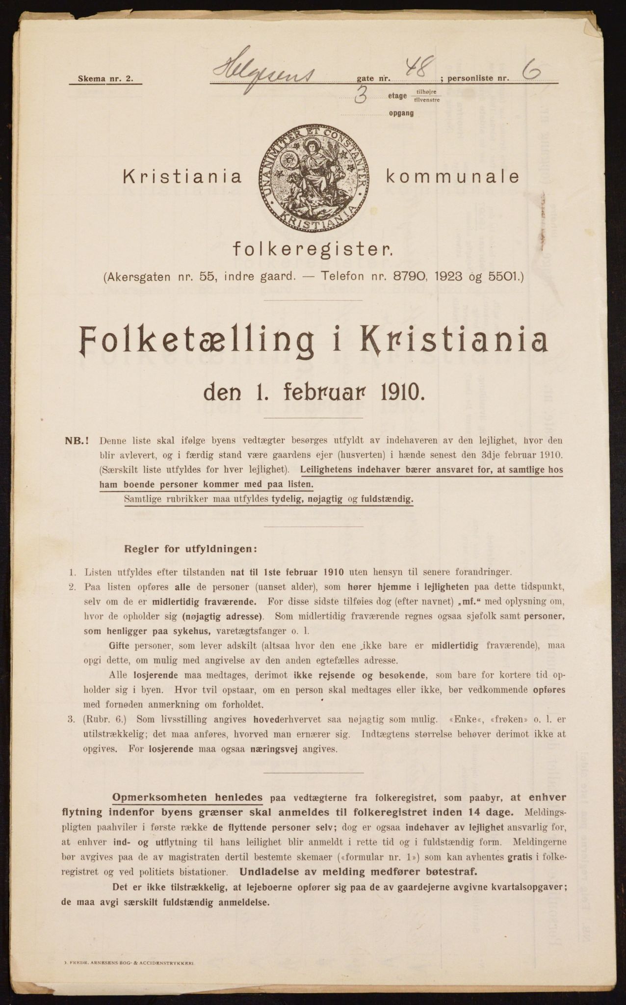 OBA, Municipal Census 1910 for Kristiania, 1910, p. 37579