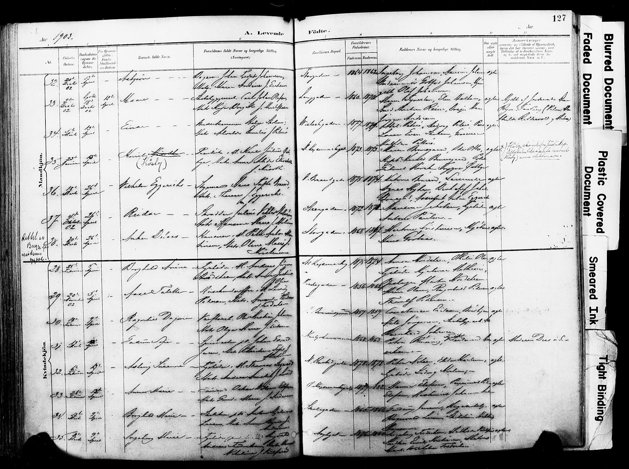 Horten kirkebøker, AV/SAKO-A-348/F/Fa/L0005: Parish register (official) no. 5, 1896-1904, p. 127