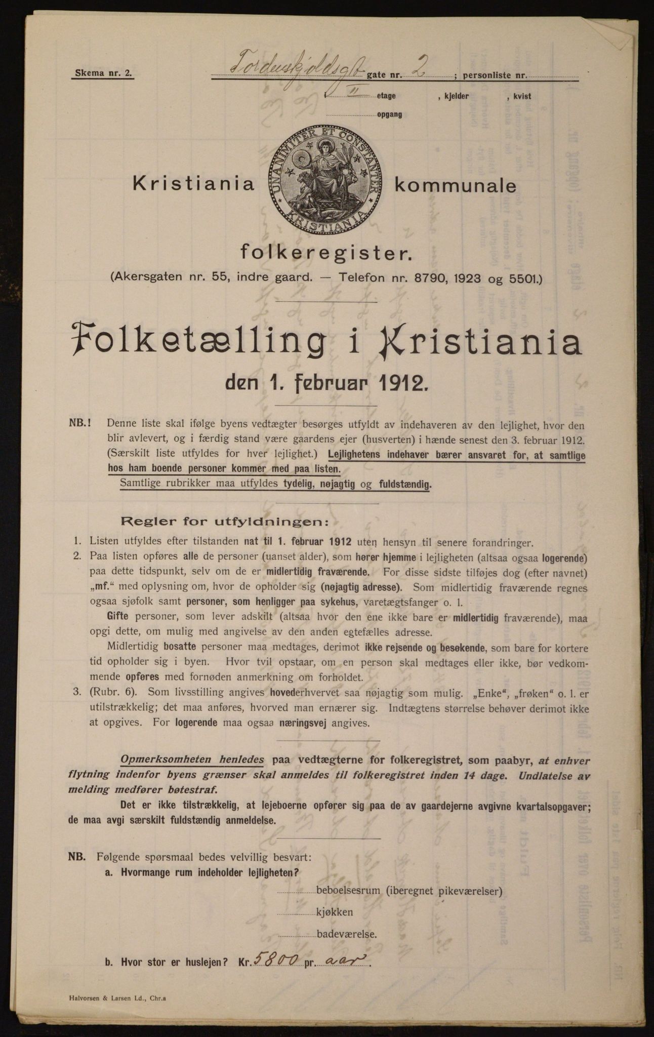 OBA, Municipal Census 1912 for Kristiania, 1912, p. 113701