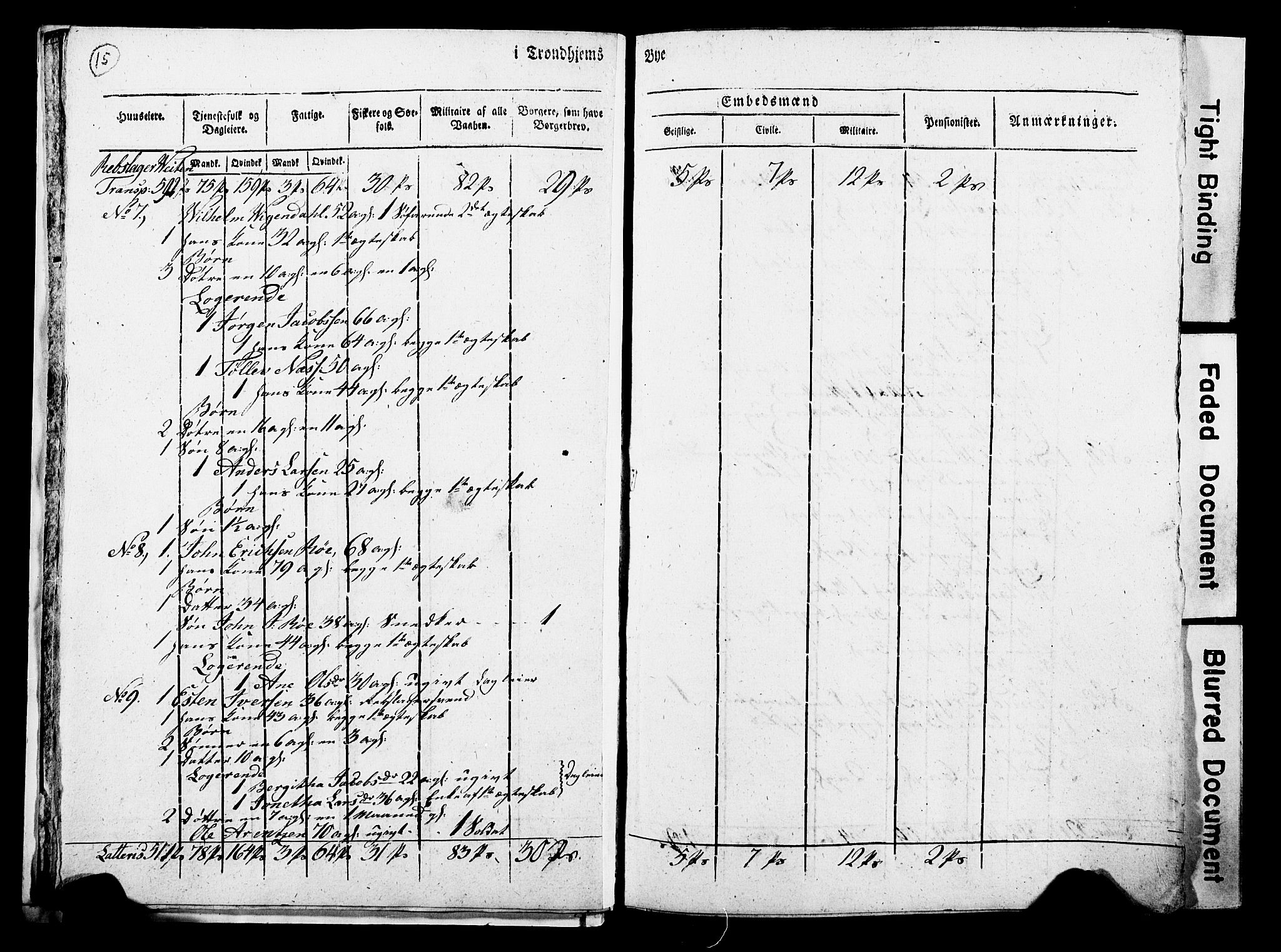 RA, Census 1815 for Trondheim, 1815, p. 14