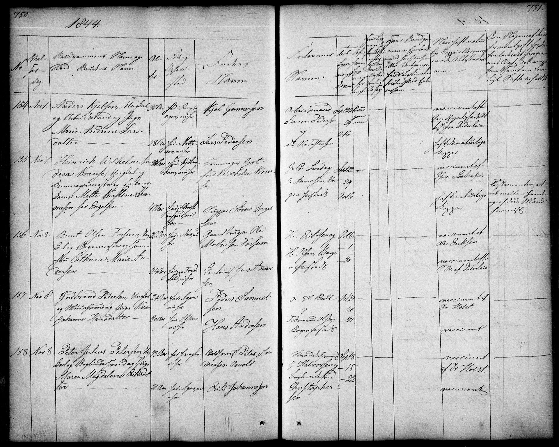 Oslo domkirke Kirkebøker, SAO/A-10752/F/Fa/L0019: Parish register (official) no. 19, 1828-1847, p. 750-751