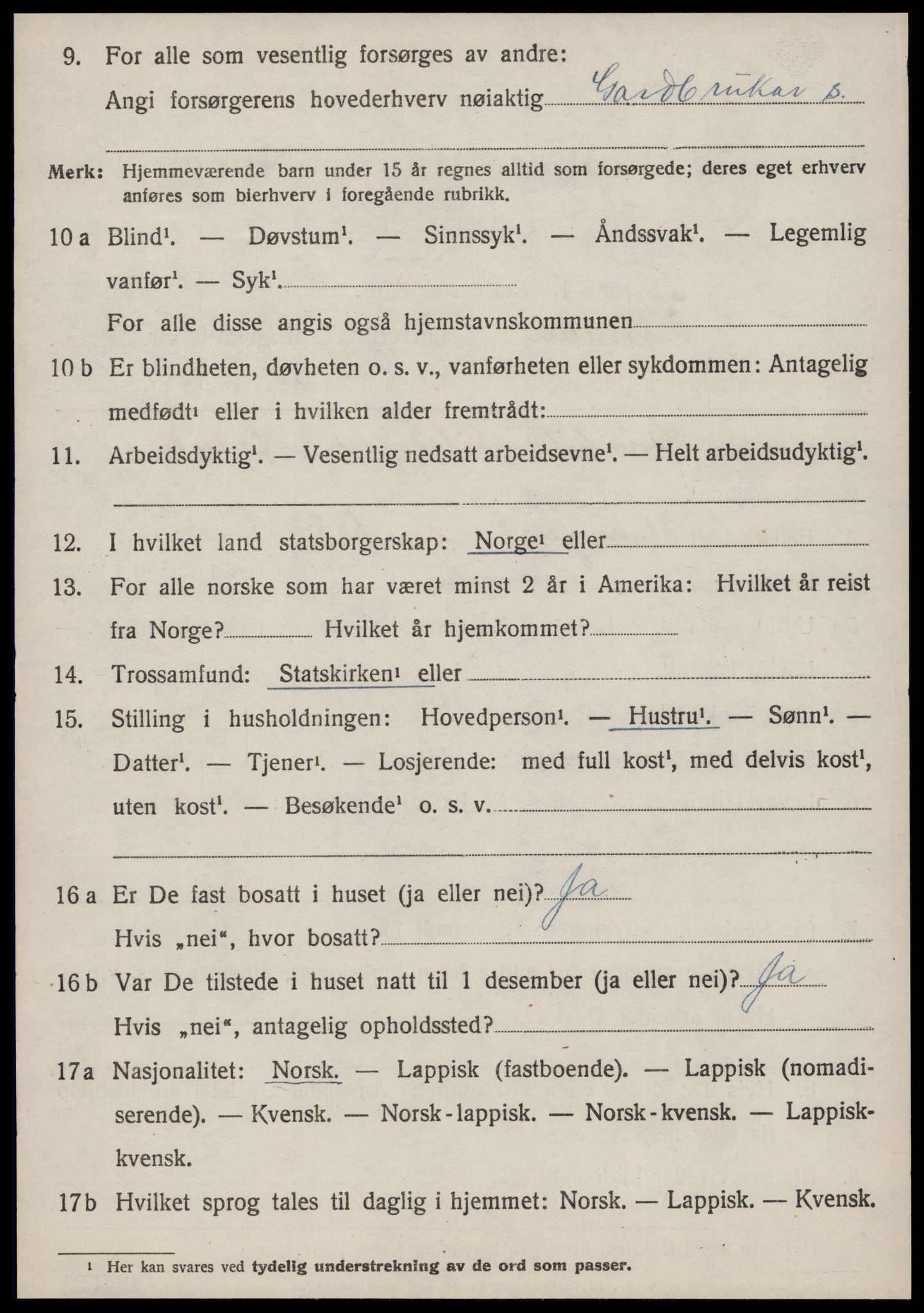 SAT, 1920 census for Rennebu, 1920, p. 4433