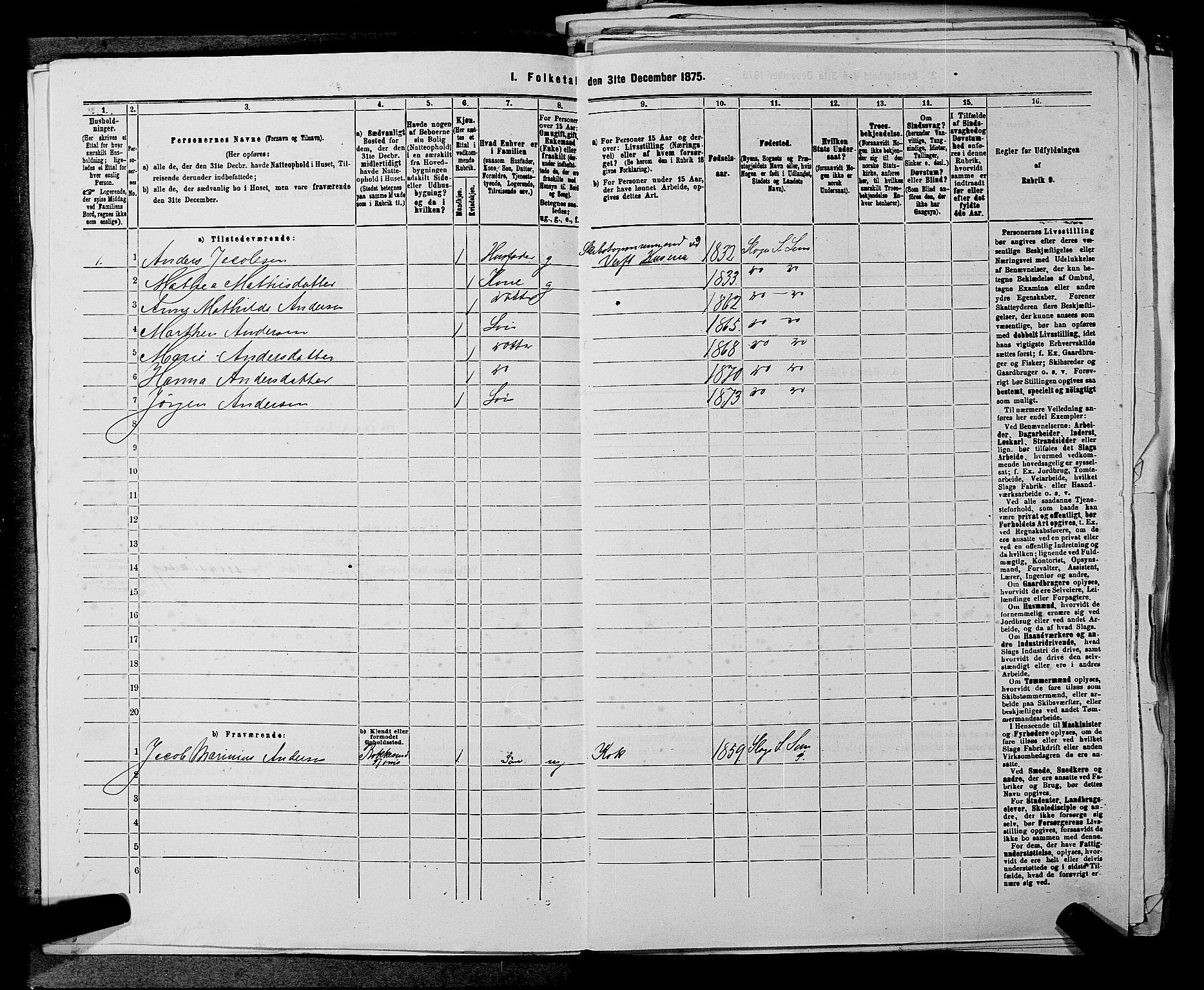 SAKO, 1875 census for 0721P Sem, 1875, p. 1547