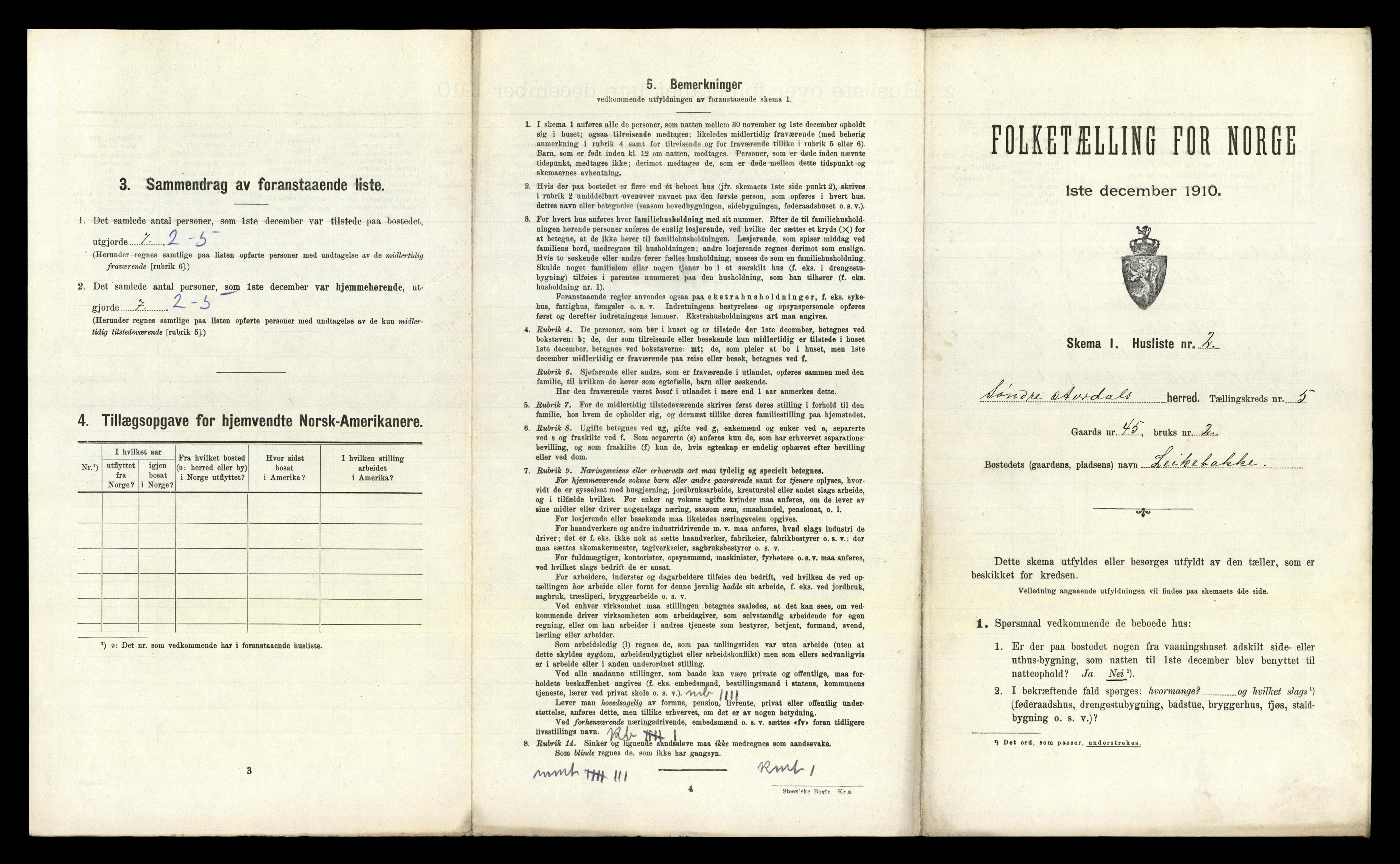 RA, 1910 census for Sør-Aurdal, 1910, p. 585