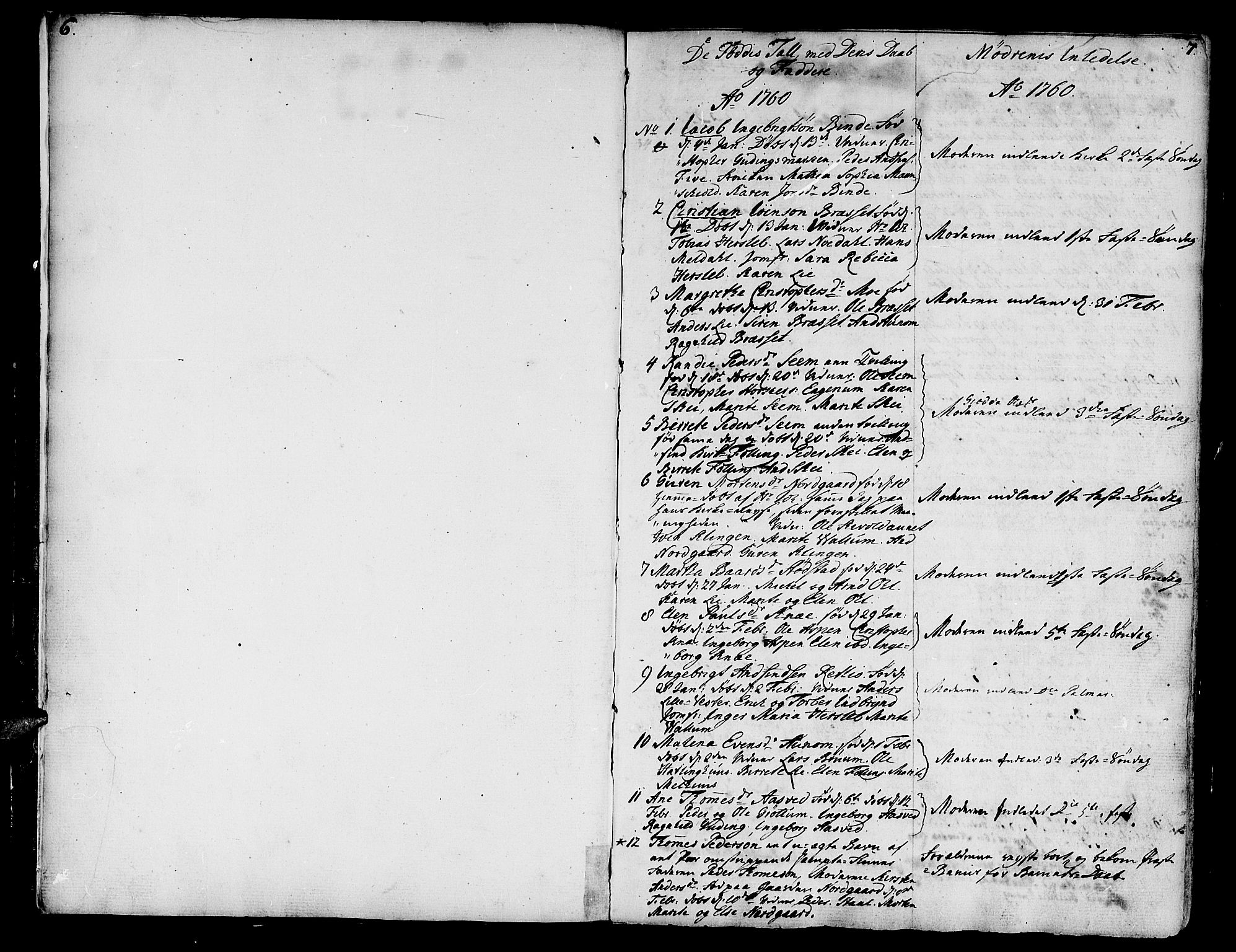Ministerialprotokoller, klokkerbøker og fødselsregistre - Nord-Trøndelag, SAT/A-1458/746/L0440: Parish register (official) no. 746A02, 1760-1815, p. 6-7