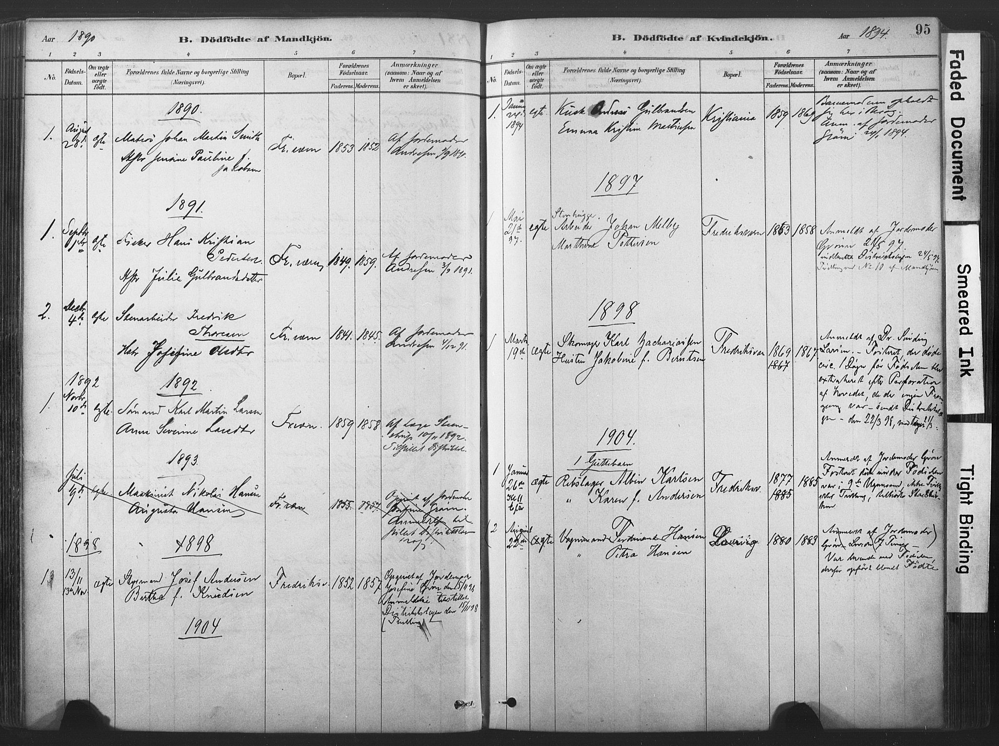 Stavern kirkebøker, AV/SAKO-A-318/F/Fa/L0008: Parish register (official) no. 8, 1878-1905, p. 95