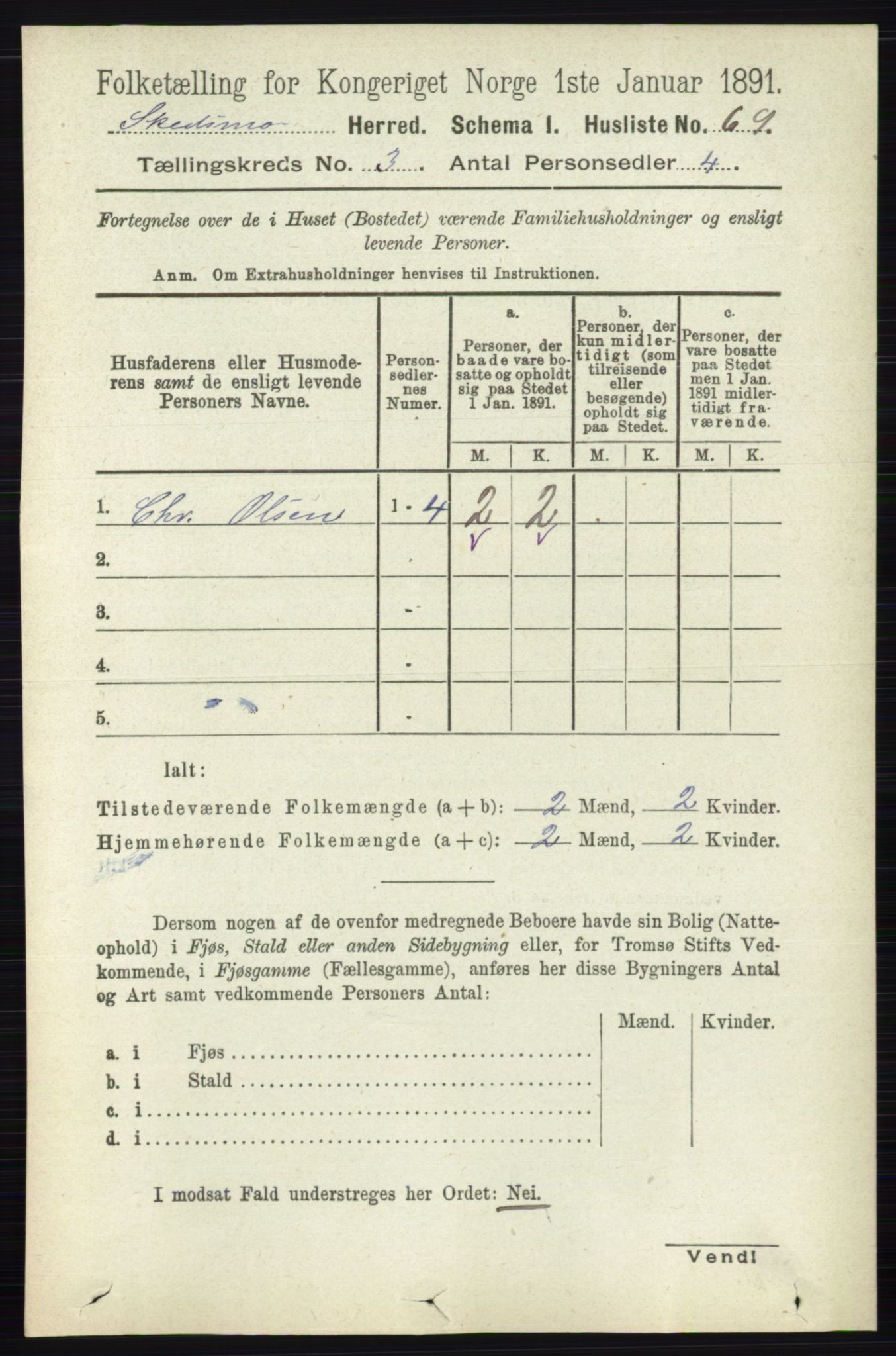 RA, 1891 census for 0231 Skedsmo, 1891, p. 1287