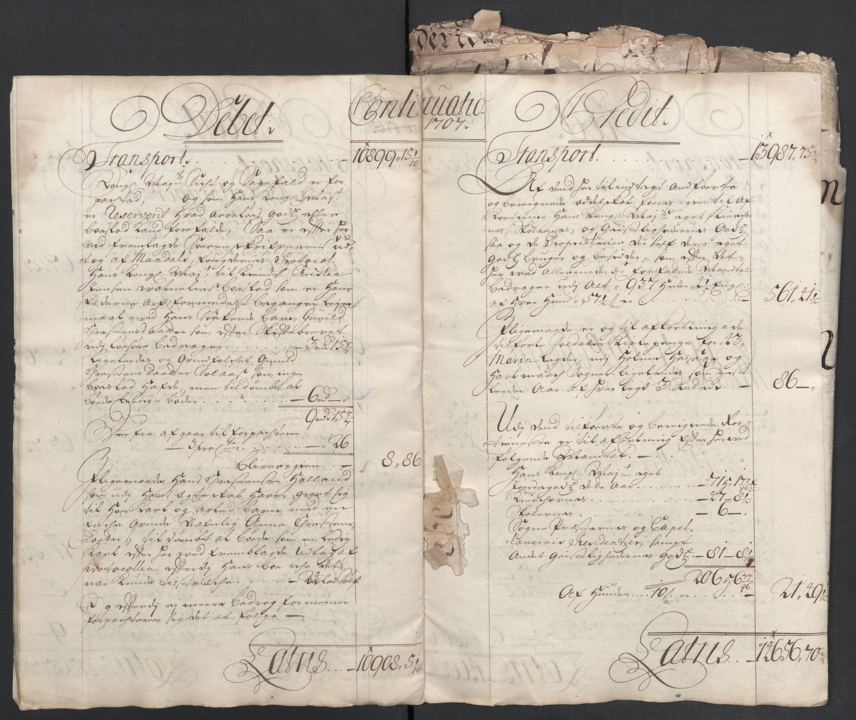 Rentekammeret inntil 1814, Reviderte regnskaper, Fogderegnskap, AV/RA-EA-4092/R43/L2551: Fogderegnskap Lista og Mandal, 1705-1709, p. 408