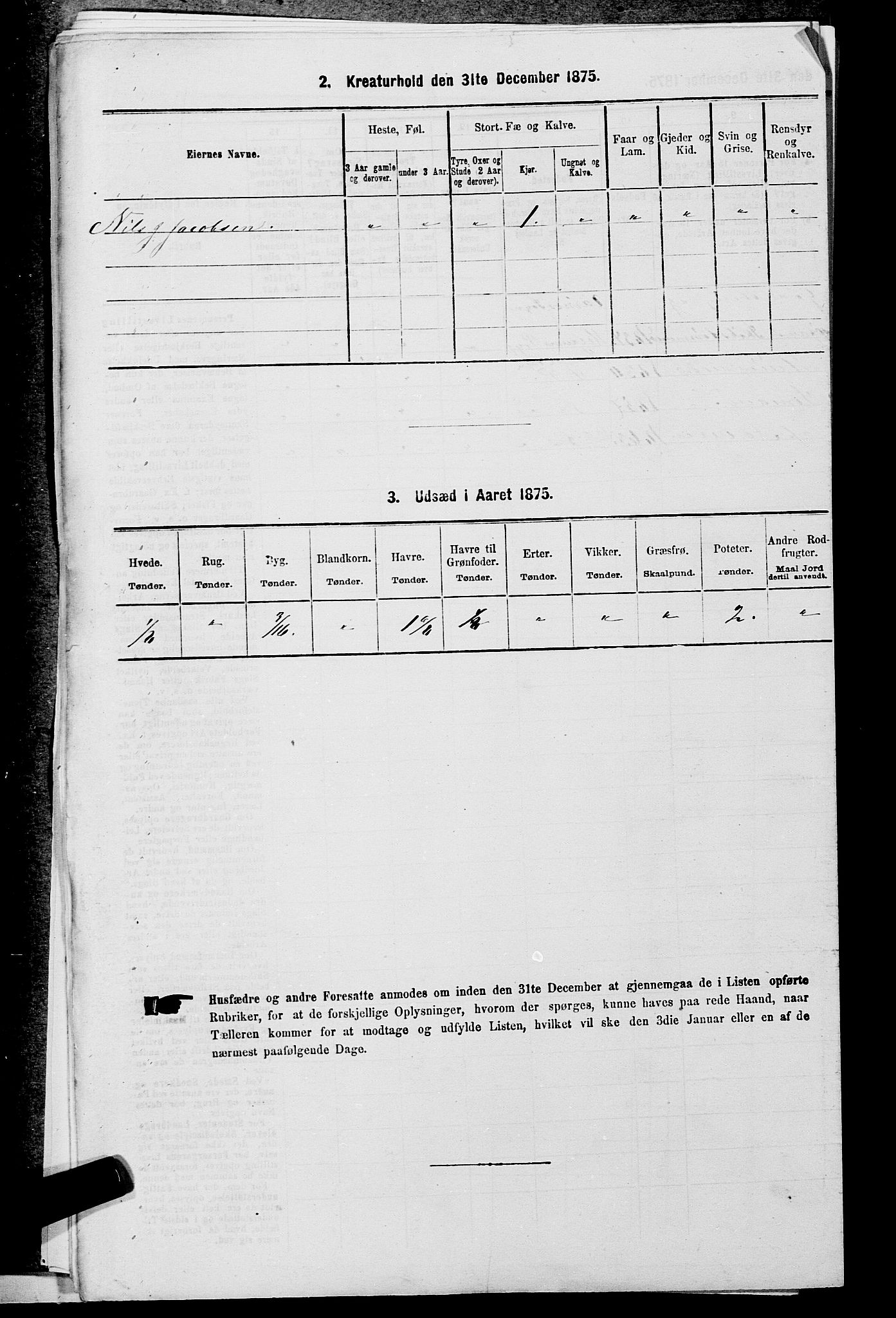 SAKO, 1875 census for 0720P Stokke, 1875, p. 998