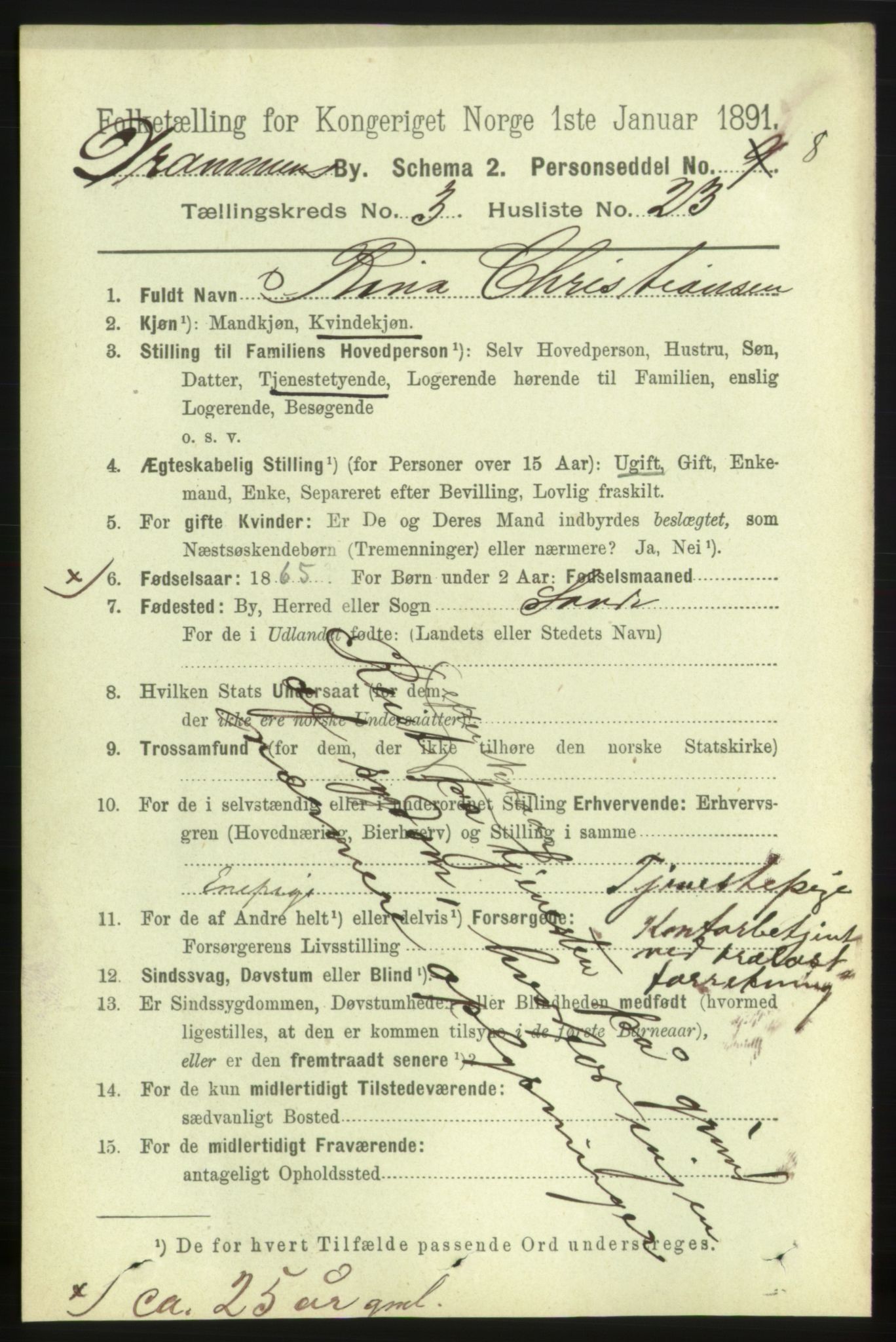 RA, 1891 census for 0602 Drammen, 1891, p. 5124