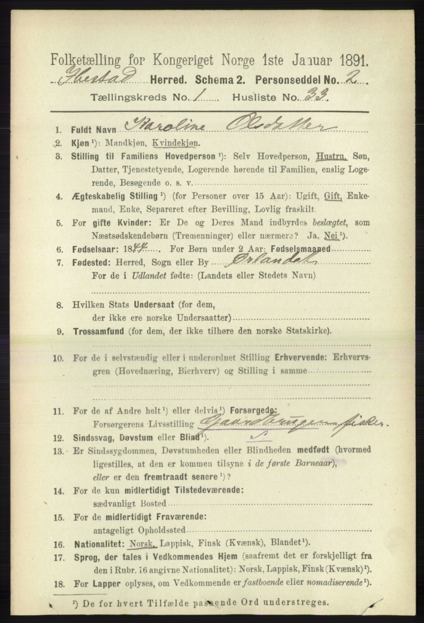 RA, 1891 census for 1917 Ibestad, 1891, p. 362