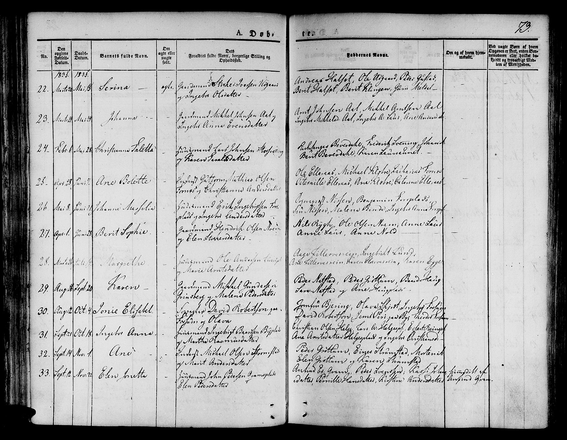 Ministerialprotokoller, klokkerbøker og fødselsregistre - Nord-Trøndelag, SAT/A-1458/746/L0445: Parish register (official) no. 746A04, 1826-1846, p. 73