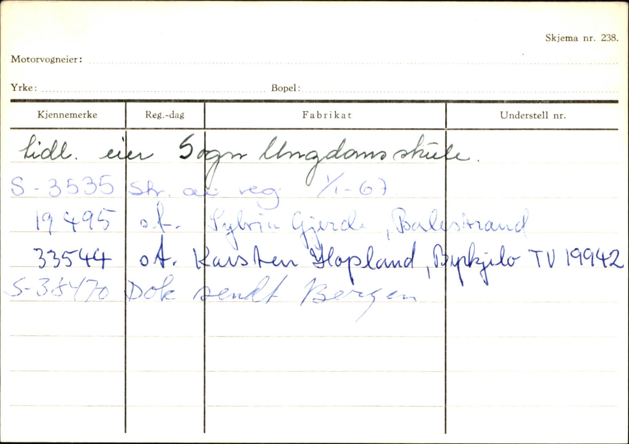 Statens vegvesen, Sogn og Fjordane vegkontor, AV/SAB-A-5301/4/F/L0132: Eigarregister Askvoll A-Å. Balestrand A-Å, 1945-1975, p. 1772