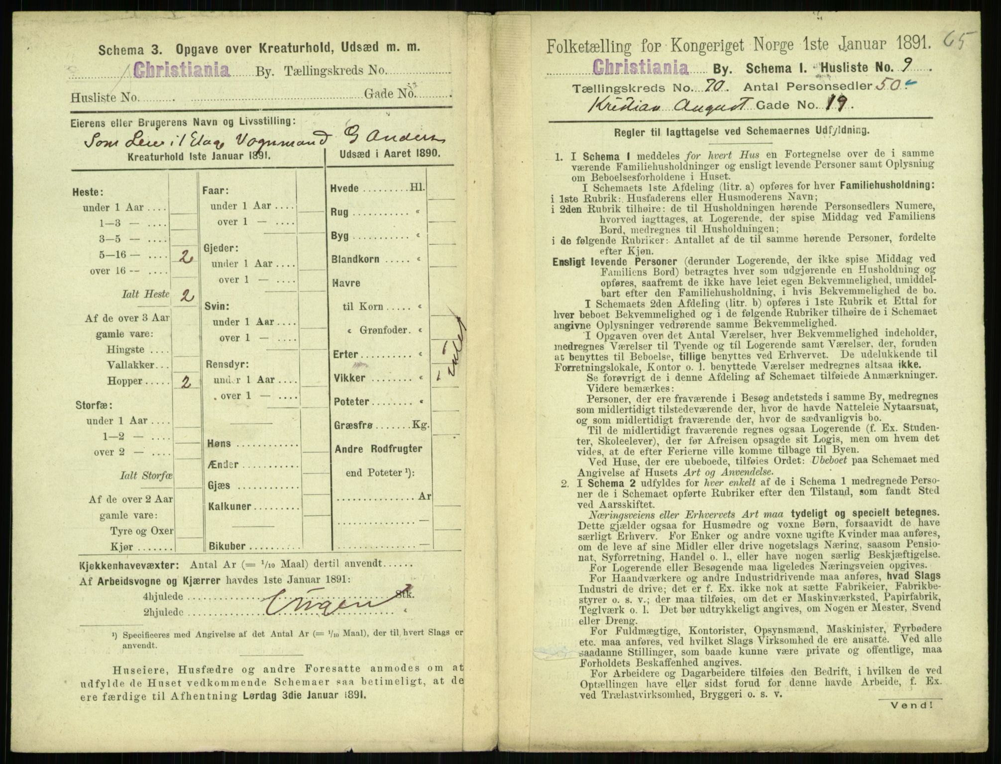 RA, 1891 census for 0301 Kristiania, 1891, p. 38513