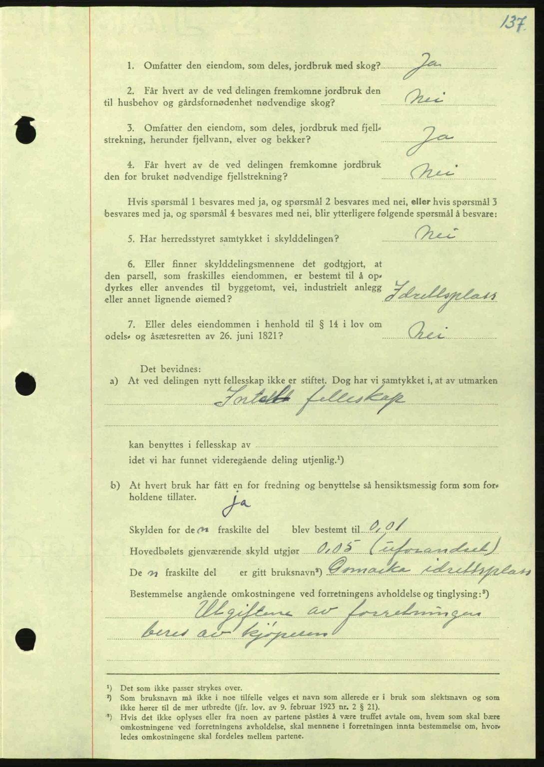 Nordmøre sorenskriveri, AV/SAT-A-4132/1/2/2Ca: Mortgage book no. A100a, 1945-1945, Diary no: : 1277/1945