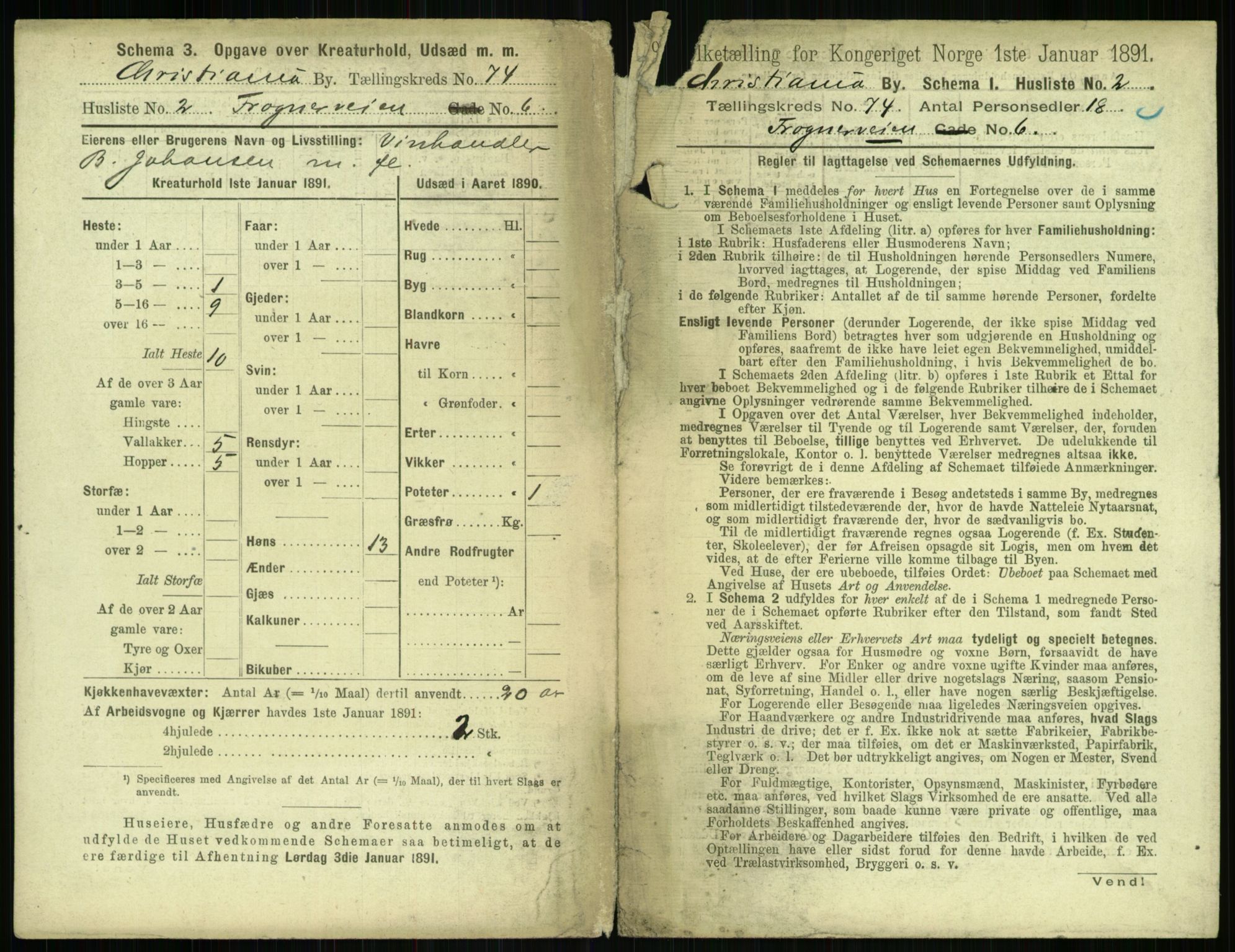 RA, 1891 census for 0301 Kristiania, 1891, p. 39603