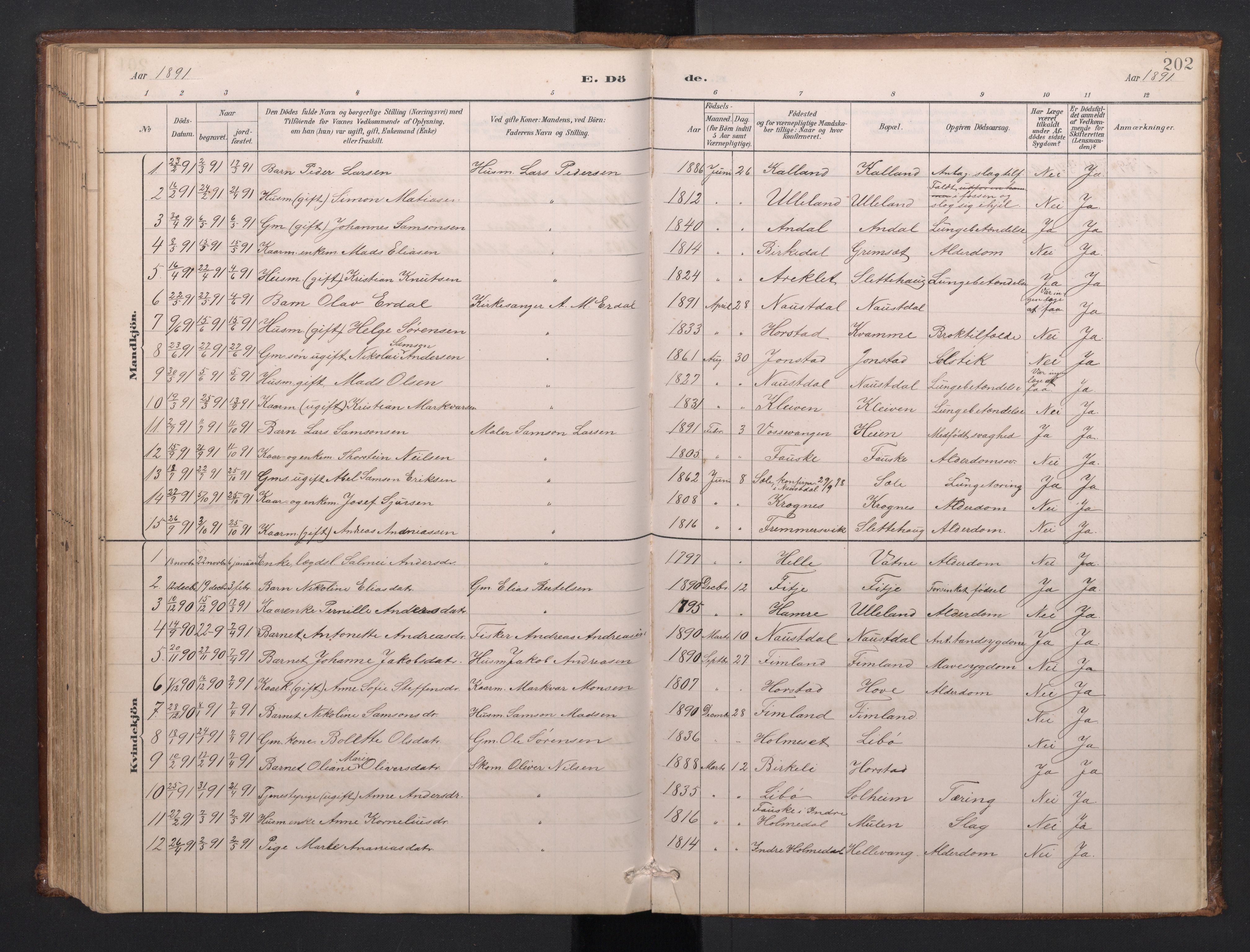 Førde sokneprestembete, SAB/A-79901/H/Hab/Habd/L0003: Parish register (copy) no. D 3, 1881-1897, p. 201b-202a