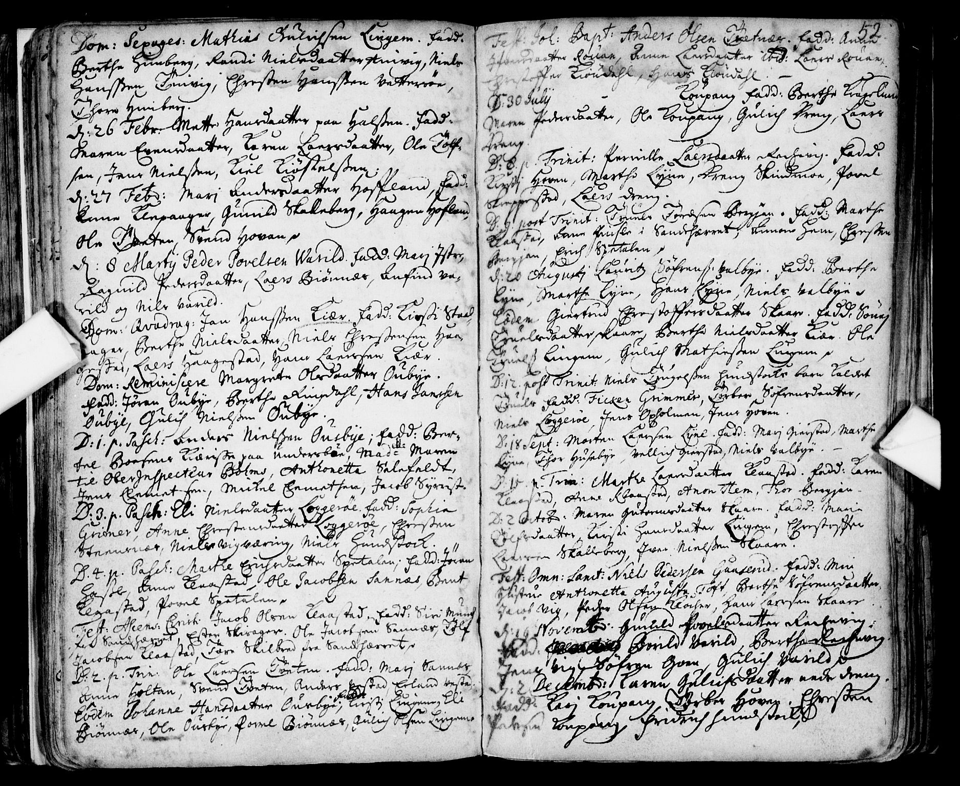 Tjølling kirkebøker, AV/SAKO-A-60/F/Fa/L0001: Parish register (official) no. 1, 1670-1716, p. 52