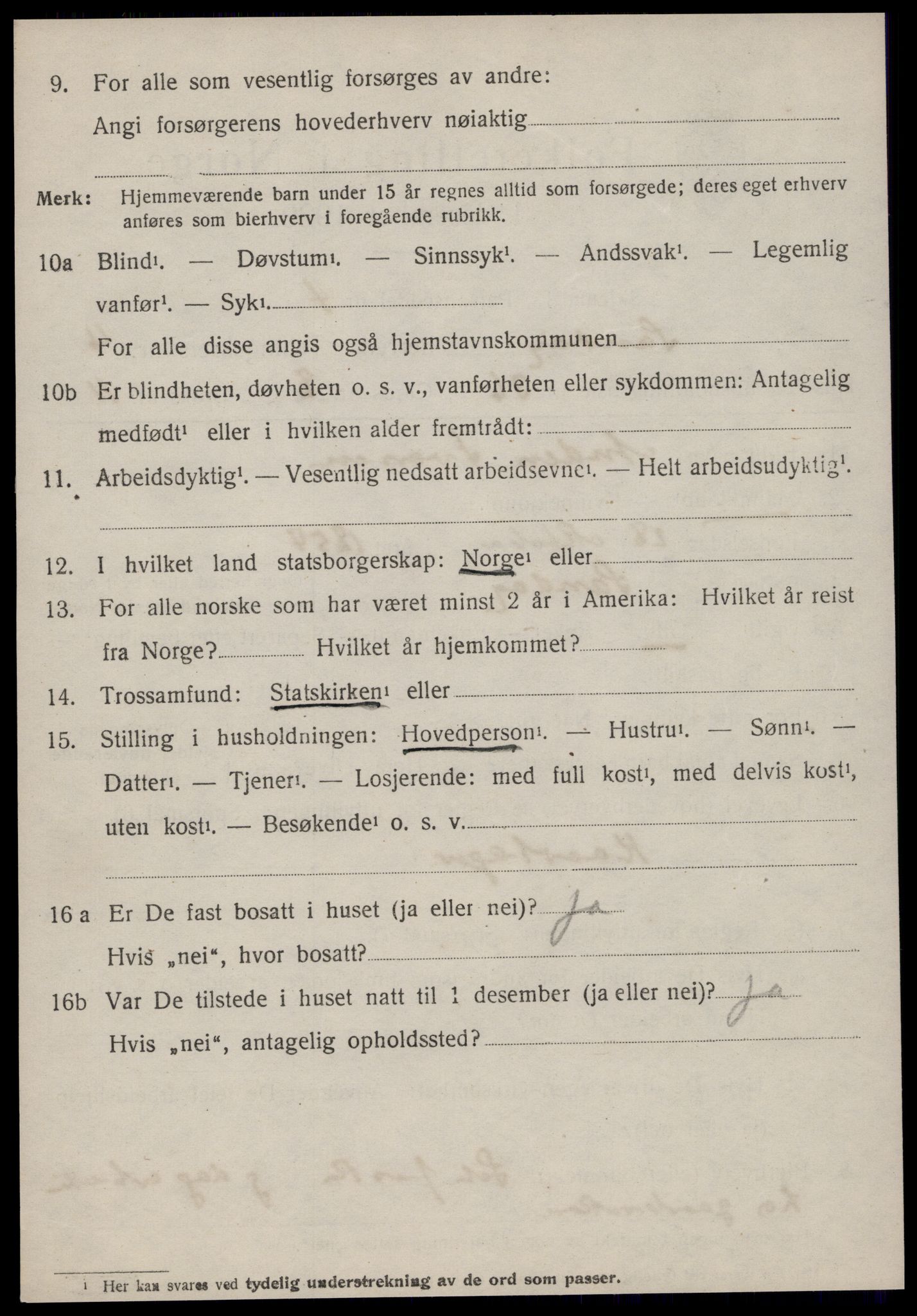 SAT, 1920 census for Sandøy, 1920, p. 1701