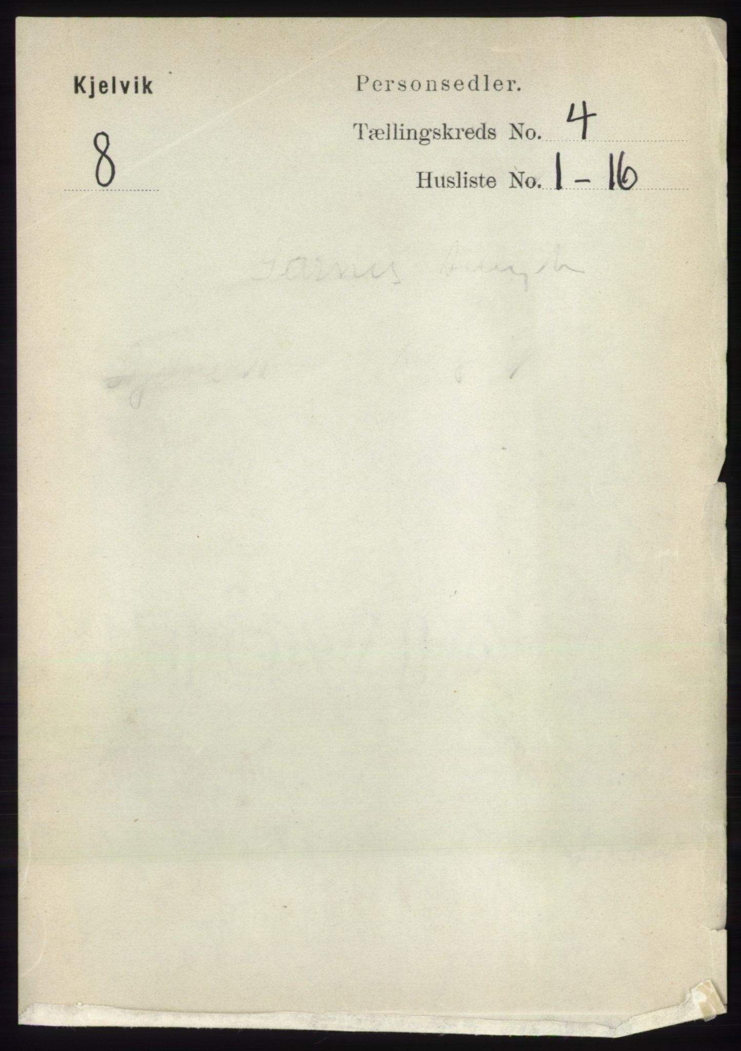 RA, 1891 census for 2019 Kjelvik, 1891, p. 423