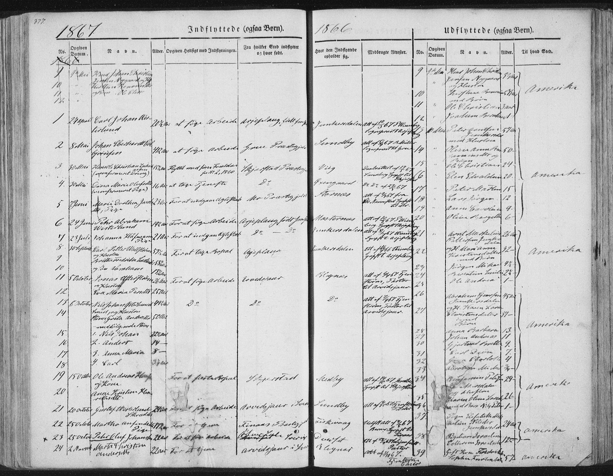 Ministerialprotokoller, klokkerbøker og fødselsregistre - Nordland, SAT/A-1459/847/L0667: Parish register (official) no. 847A07, 1842-1871, p. 377