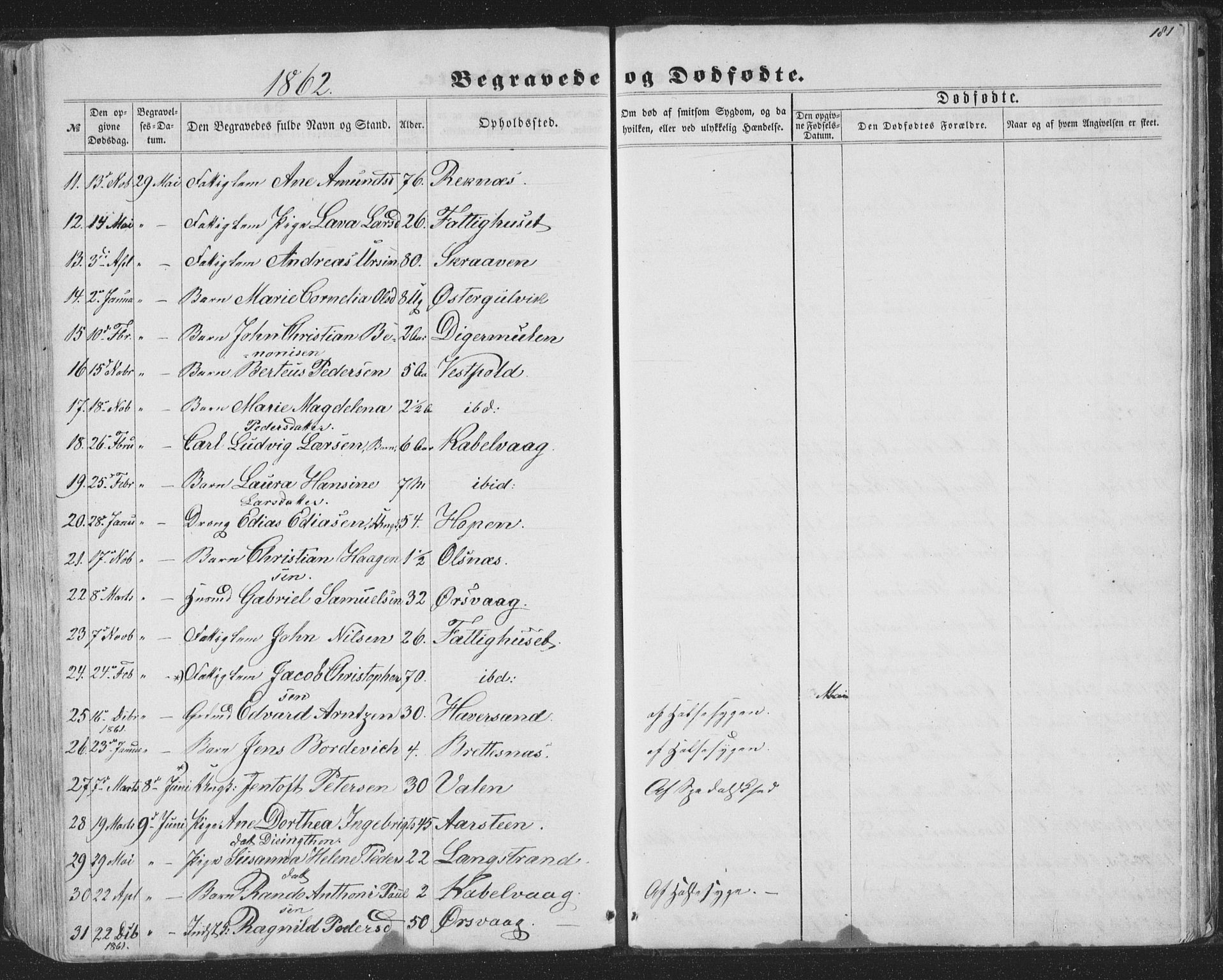 Ministerialprotokoller, klokkerbøker og fødselsregistre - Nordland, AV/SAT-A-1459/874/L1073: Parish register (copy) no. 874C02, 1860-1870, p. 181