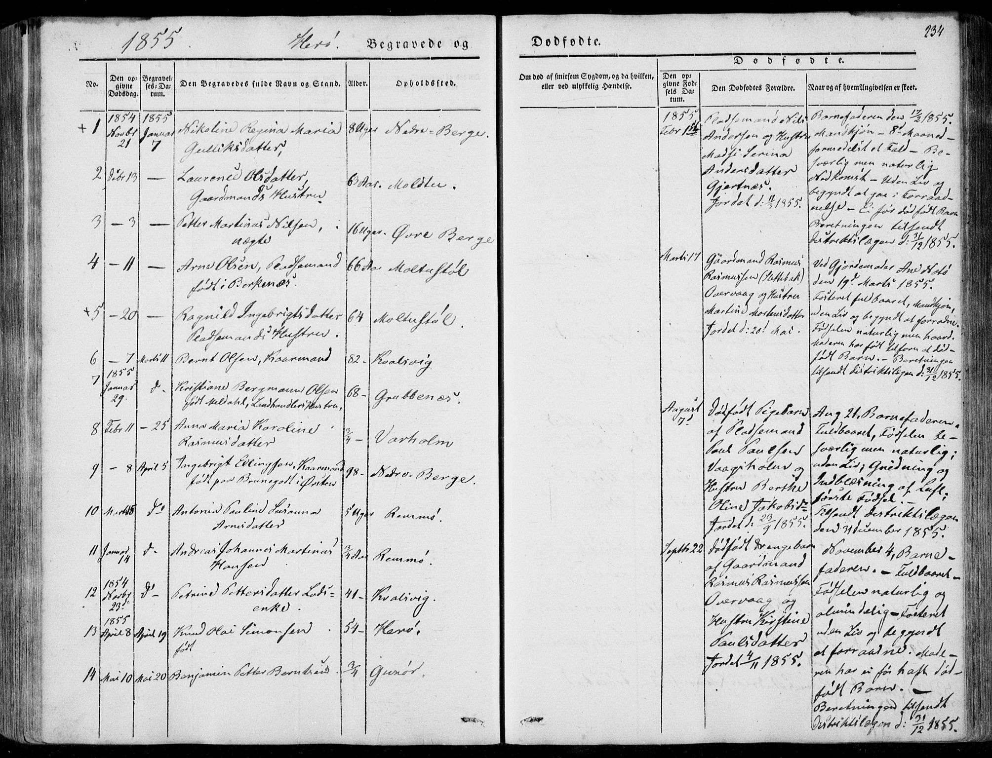 Ministerialprotokoller, klokkerbøker og fødselsregistre - Møre og Romsdal, AV/SAT-A-1454/507/L0070: Parish register (official) no. 507A05, 1842-1873, p. 234