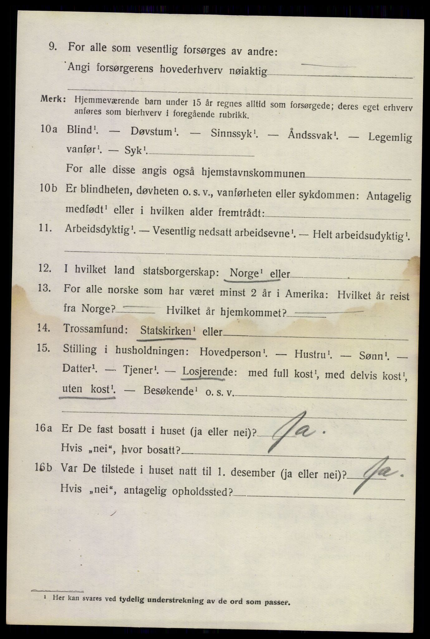 SAKO, 1920 census for Solum, 1920, p. 2255