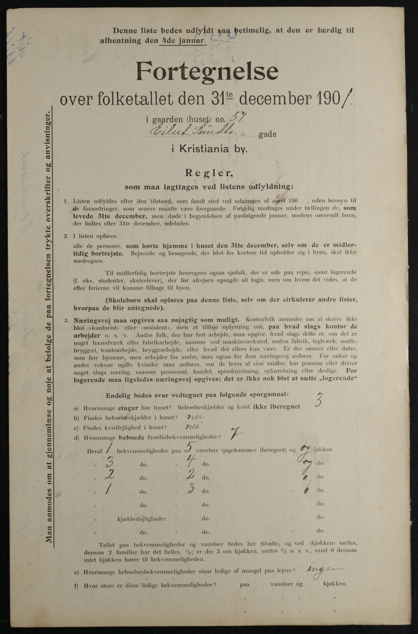 OBA, Municipal Census 1901 for Kristiania, 1901, p. 3112