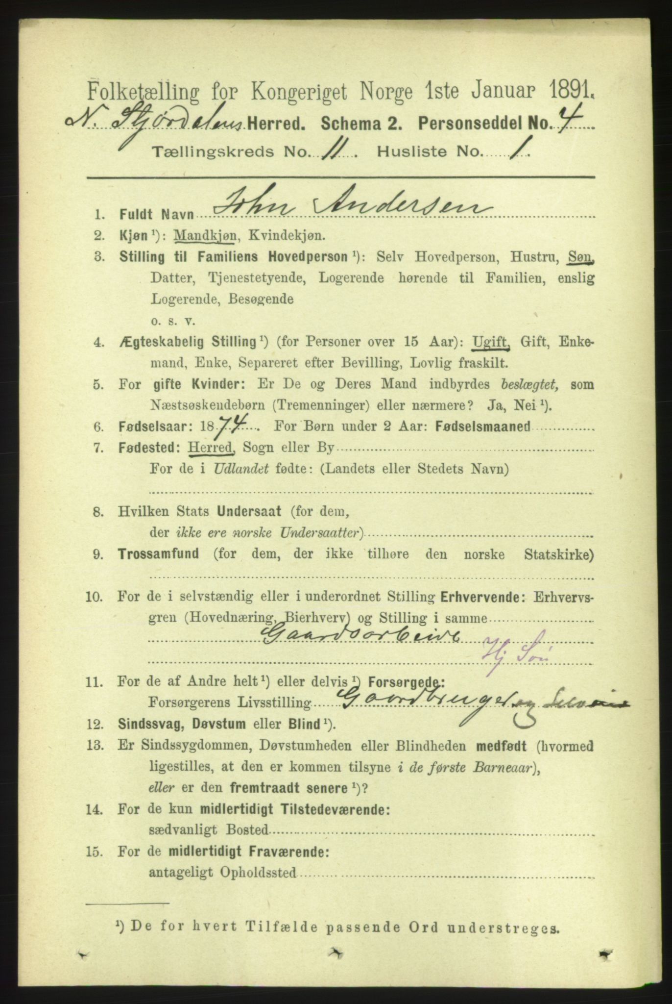 RA, 1891 census for 1714 Nedre Stjørdal, 1891, p. 5713