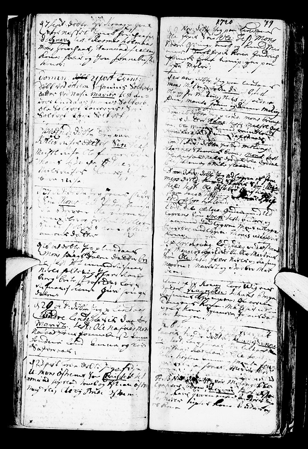 Lindås Sokneprestembete, SAB/A-76701/H/Haa: Parish register (official) no. A 1, 1699-1746, p. 79
