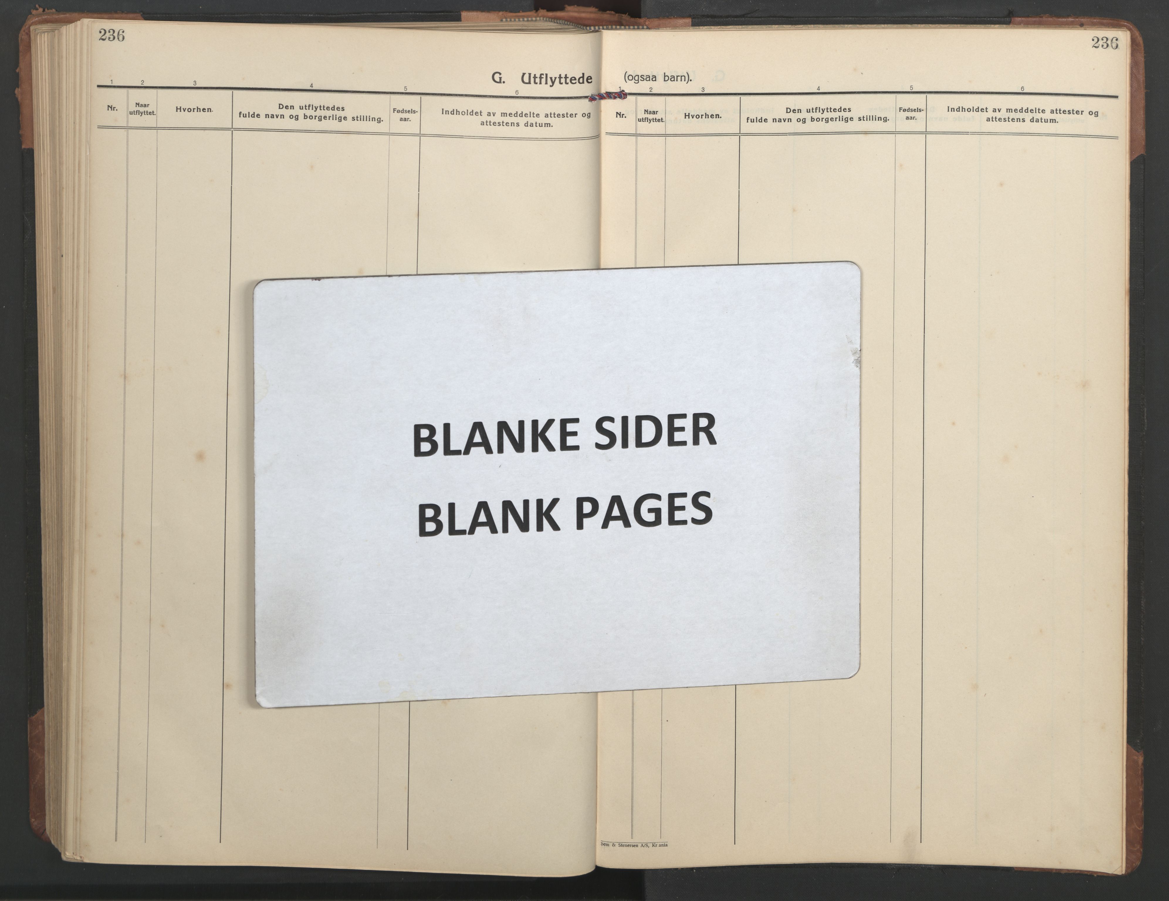 Ministerialprotokoller, klokkerbøker og fødselsregistre - Sør-Trøndelag, SAT/A-1456/638/L0569: Parish register (copy) no. 638C01, 1923-1961, p. 236