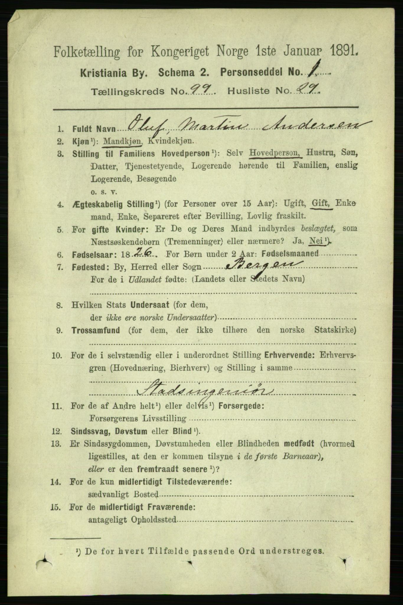 RA, 1891 census for 0301 Kristiania, 1891, p. 49074