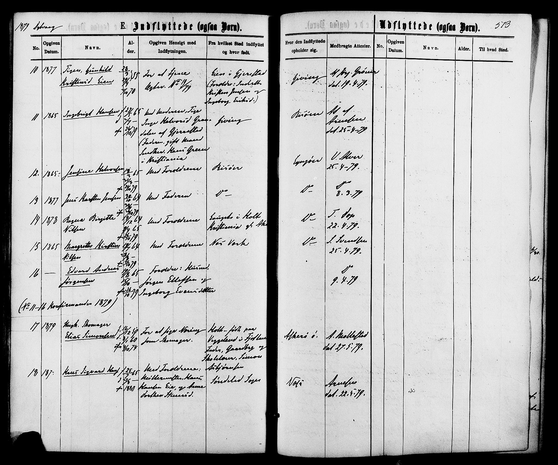 Dypvåg sokneprestkontor, AV/SAK-1111-0007/F/Fa/Faa/L0007: Parish register (official) no. A 7/ 1, 1872-1884, p. 513