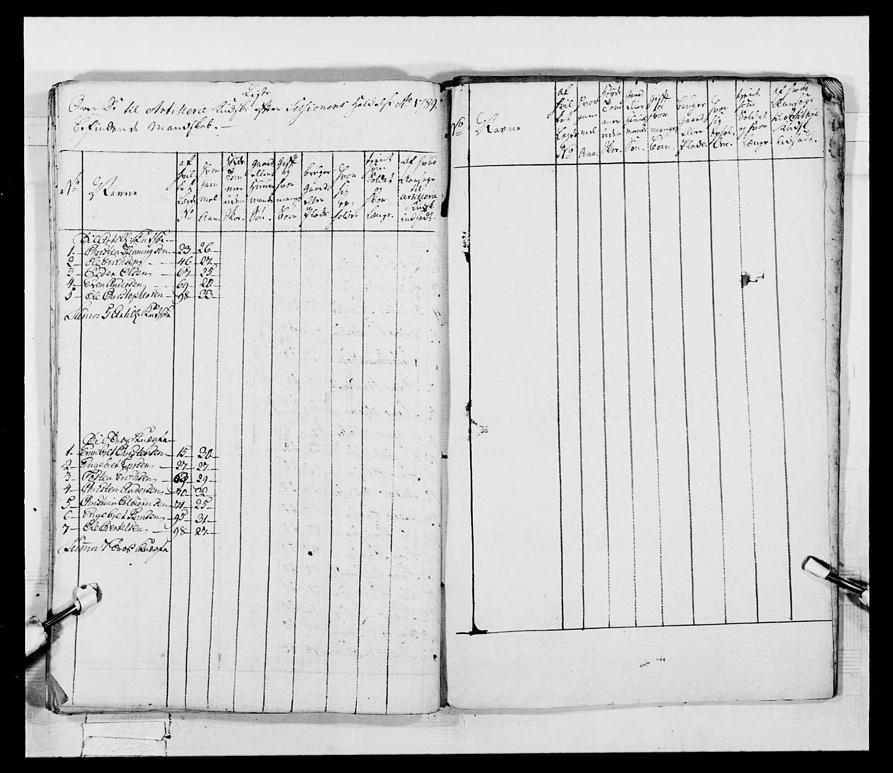 Generalitets- og kommissariatskollegiet, Det kongelige norske kommissariatskollegium, AV/RA-EA-5420/E/Eh/L0045: 2. Akershusiske nasjonale infanteriregiment, 1789, p. 741