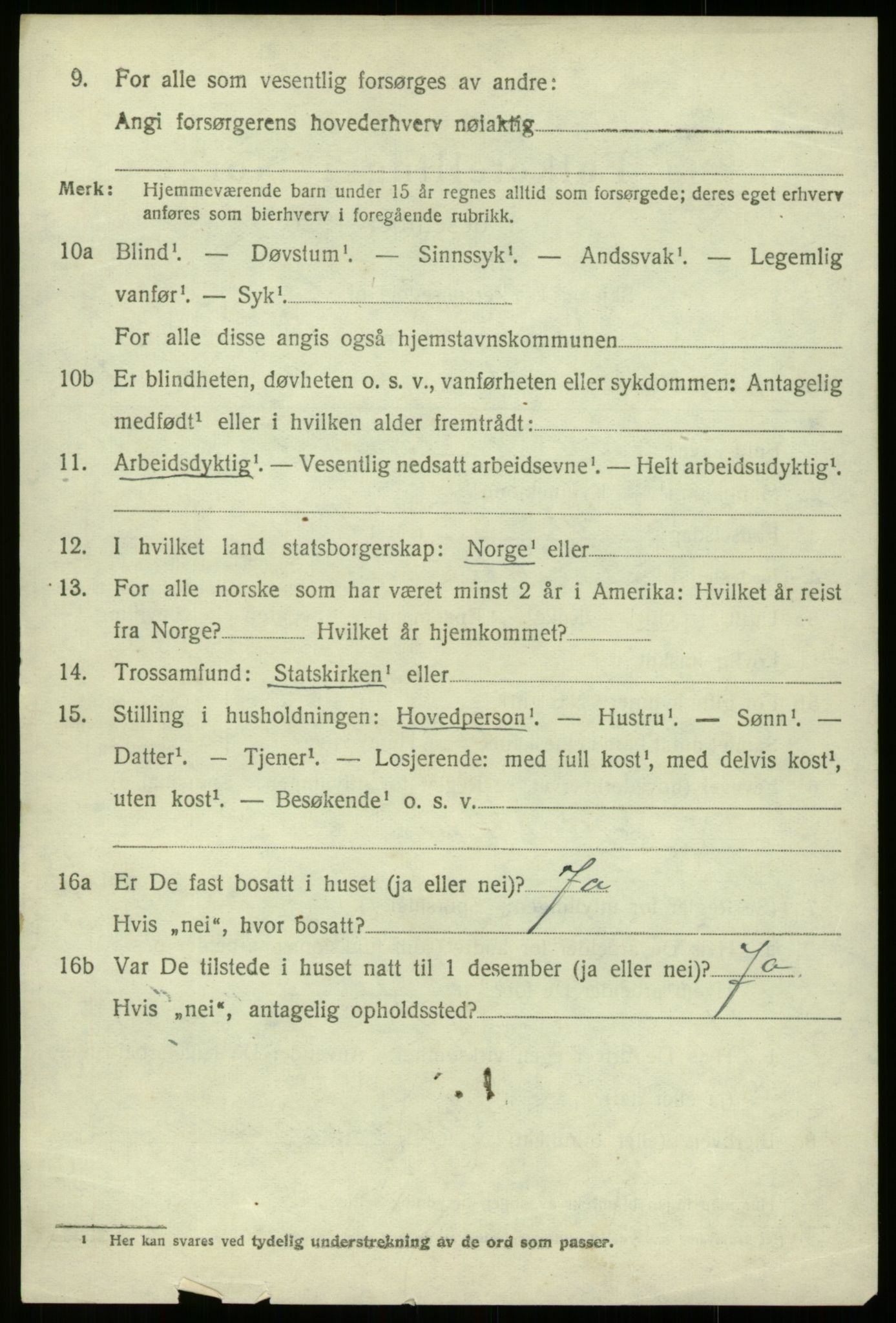 SAB, 1920 census for Davik, 1920, p. 5366