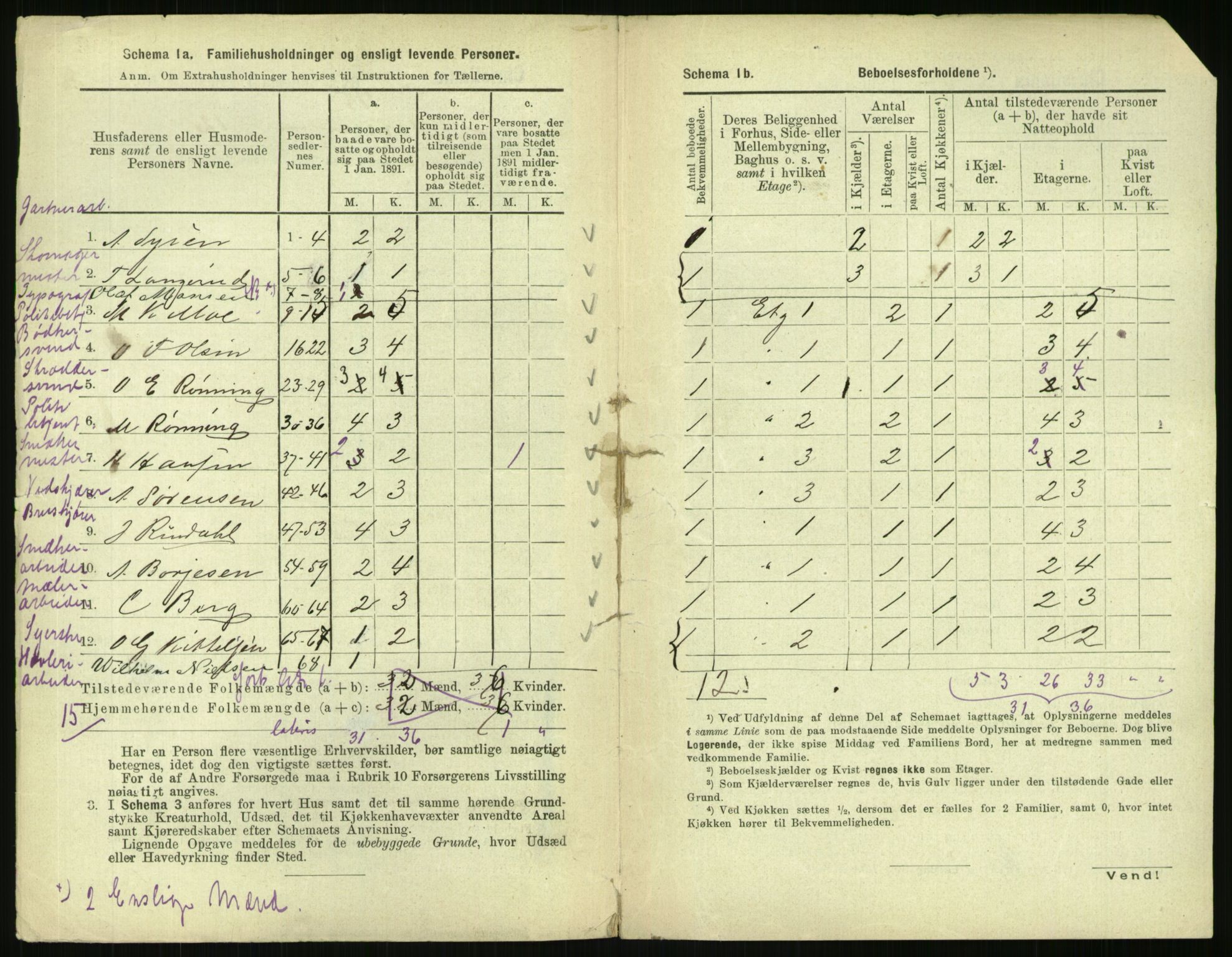 RA, 1891 census for 0301 Kristiania, 1891, p. 61607