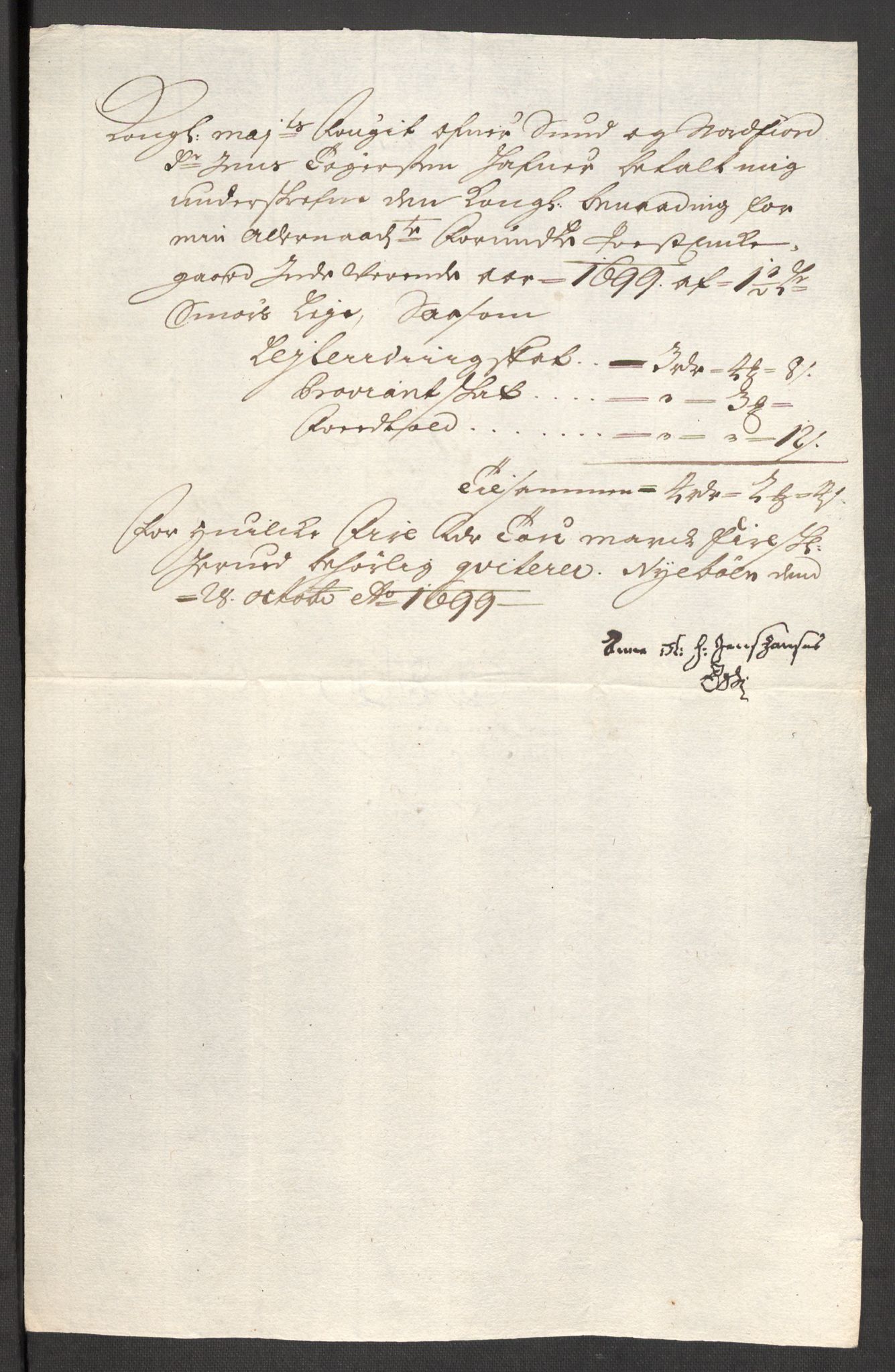 Rentekammeret inntil 1814, Reviderte regnskaper, Fogderegnskap, AV/RA-EA-4092/R53/L3424: Fogderegnskap Sunn- og Nordfjord, 1699, p. 373