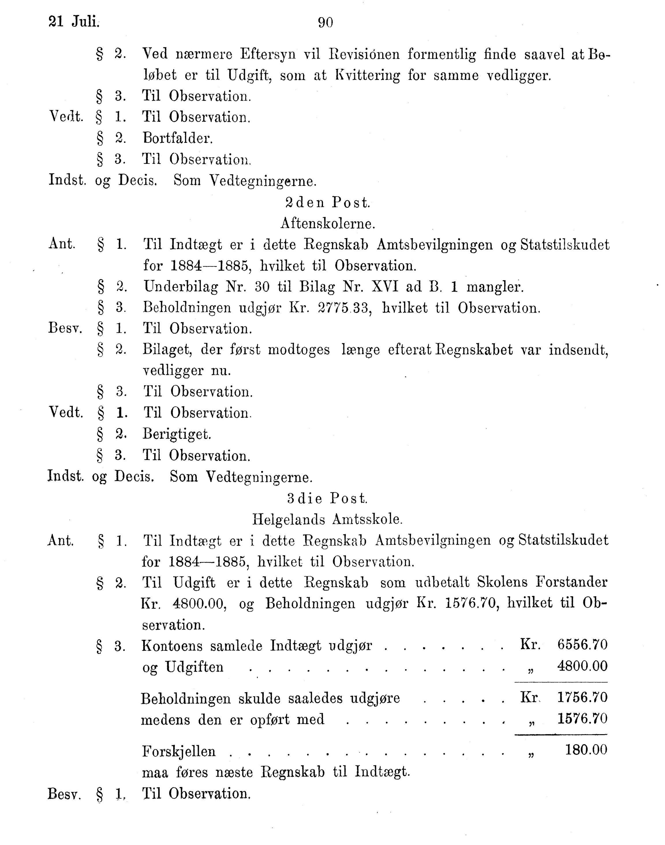 Nordland Fylkeskommune. Fylkestinget, AIN/NFK-17/176/A/Ac/L0015: Fylkestingsforhandlinger 1886-1890, 1886-1890