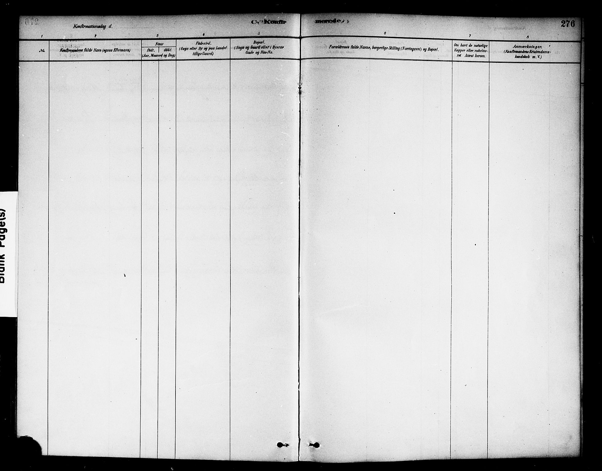 Berg prestekontor Kirkebøker, AV/SAO-A-10902/F/Fc/L0001: Parish register (official) no. III 1, 1878-1887, p. 276