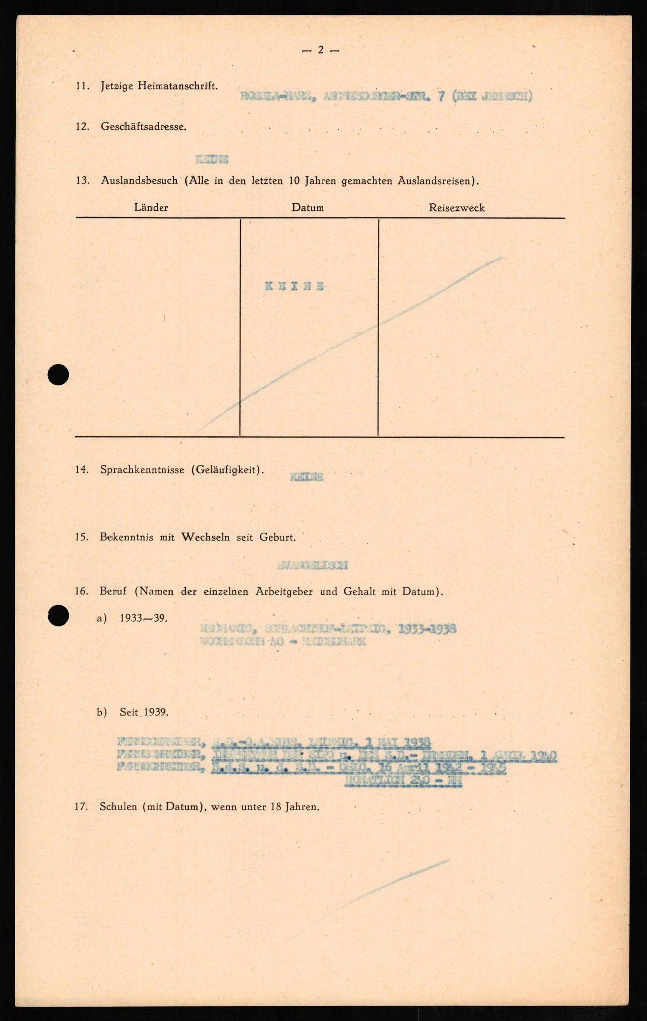 Forsvaret, Forsvarets overkommando II, AV/RA-RAFA-3915/D/Db/L0009: CI Questionaires. Tyske okkupasjonsstyrker i Norge. Tyskere., 1945-1946, p. 374