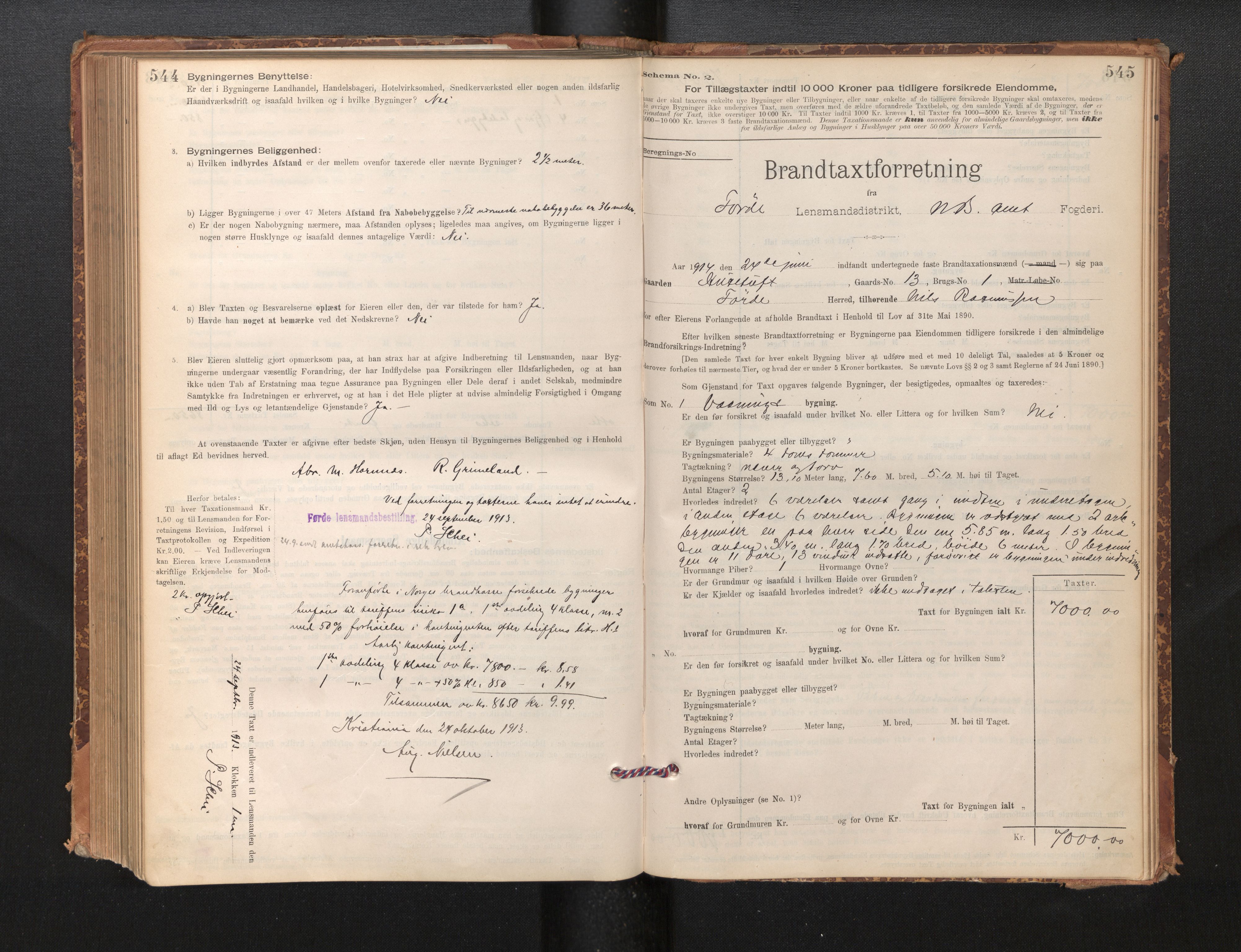 Lensmannen i Førde, SAB/A-27401/0012/L0008: Branntakstprotokoll, skjematakst, 1895-1922, p. 544-545