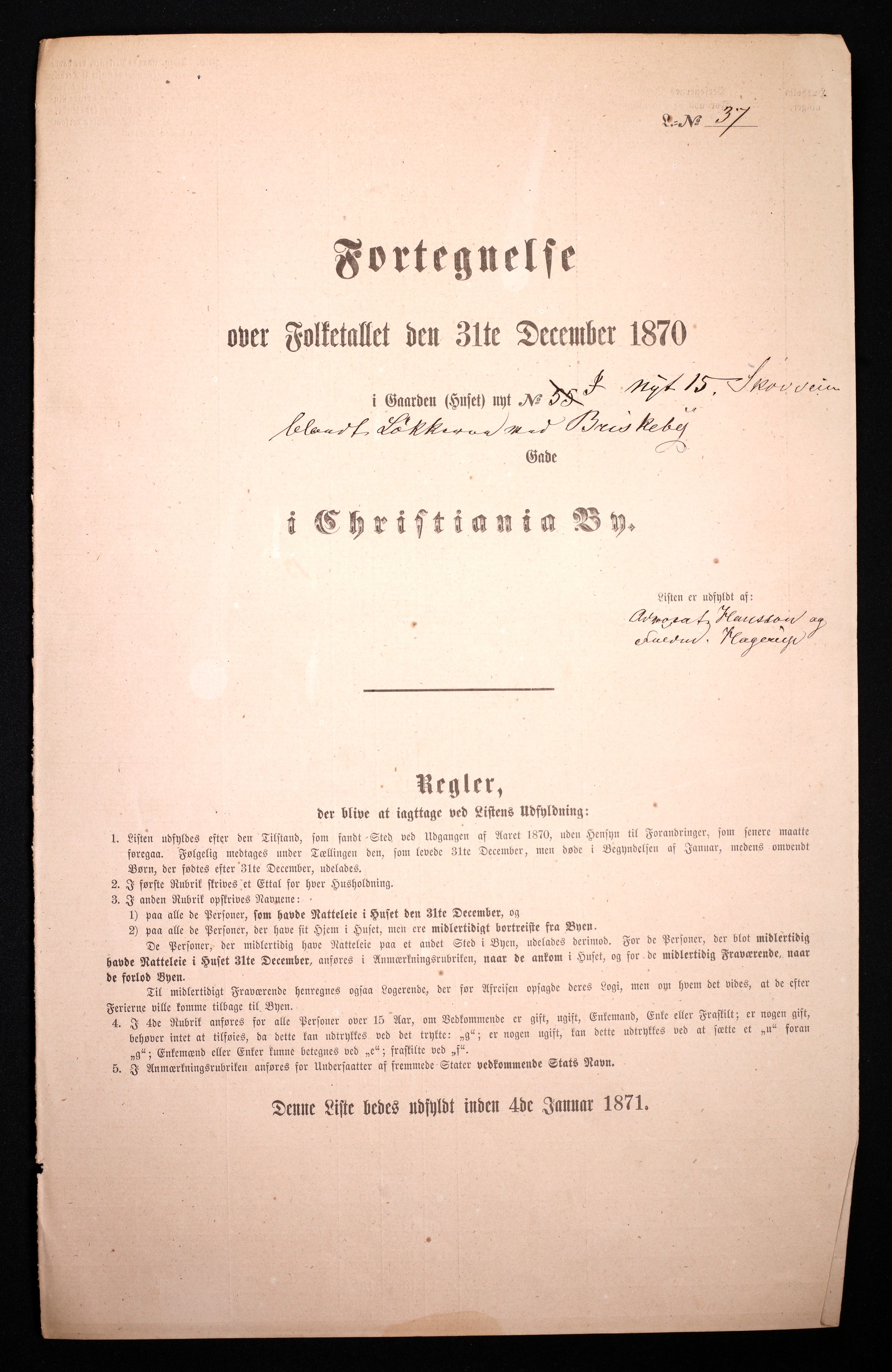 RA, 1870 census for 0301 Kristiania, 1870, p. 3458