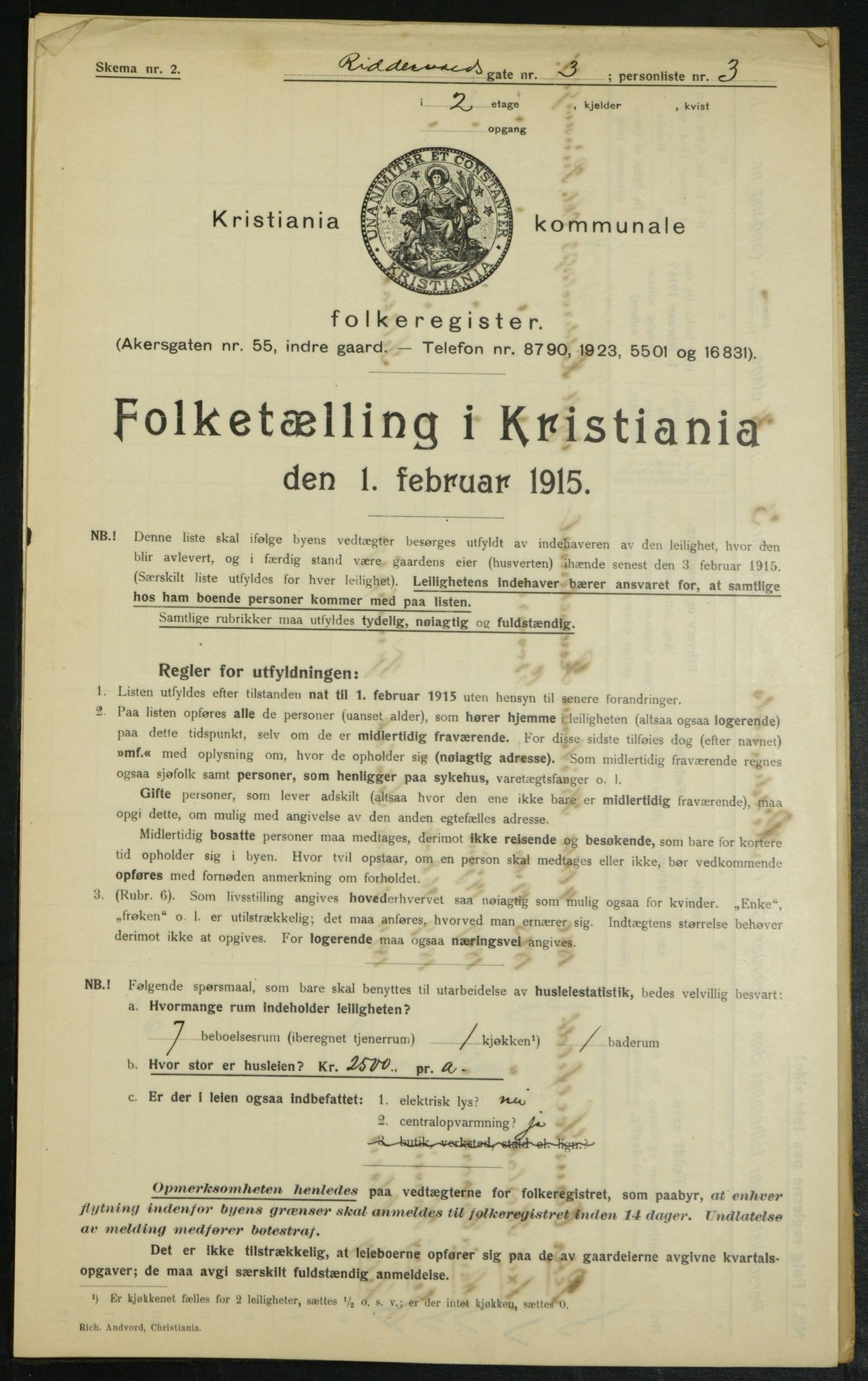 OBA, Municipal Census 1915 for Kristiania, 1915, p. 82768