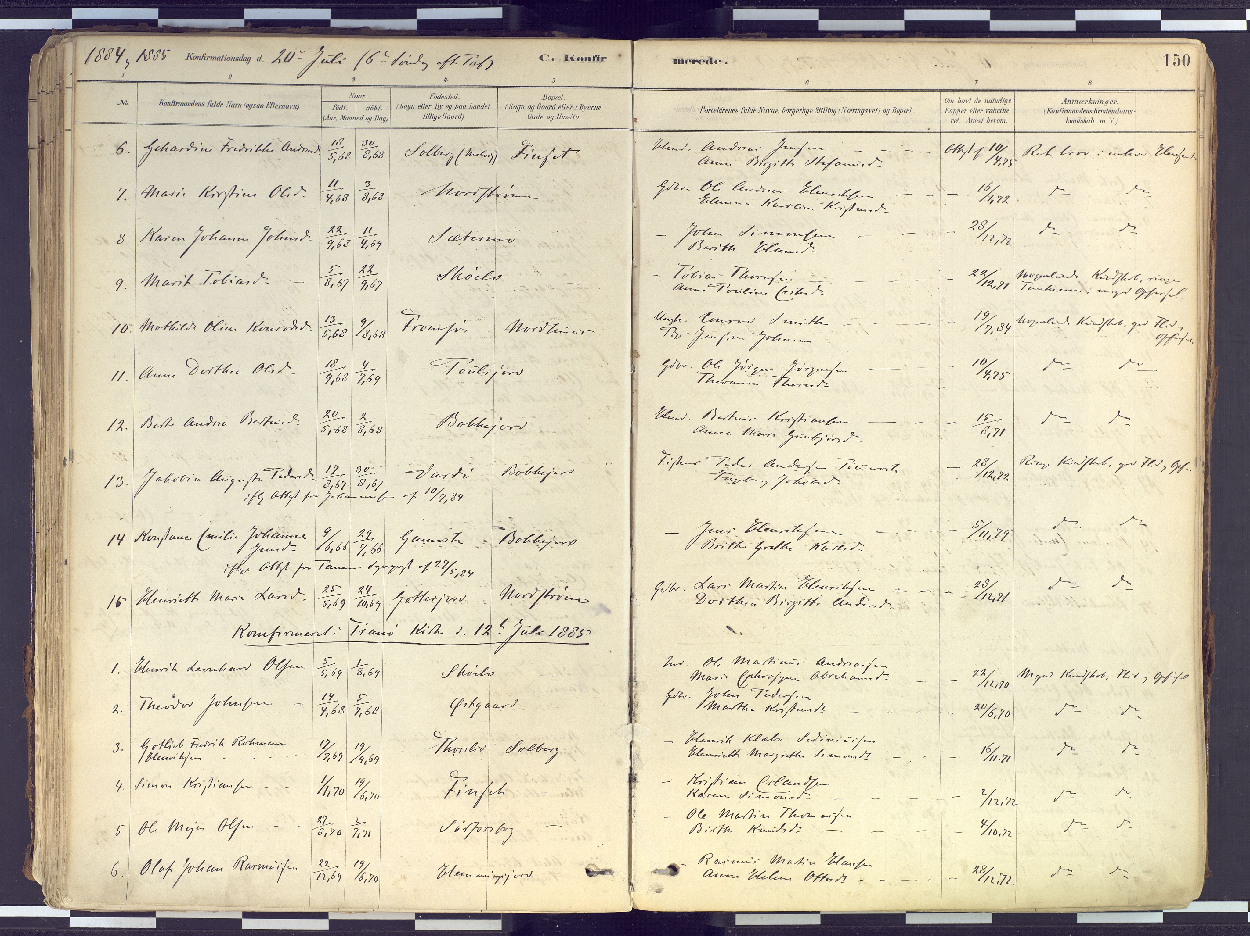 Tranøy sokneprestkontor, SATØ/S-1313/I/Ia/Iaa/L0010kirke: Parish register (official) no. 10, 1878-1904, p. 150