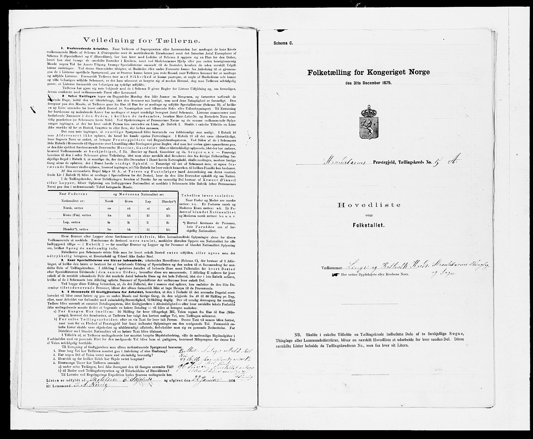 SAB, 1875 census for 1226P Strandebarm, 1875, p. 12