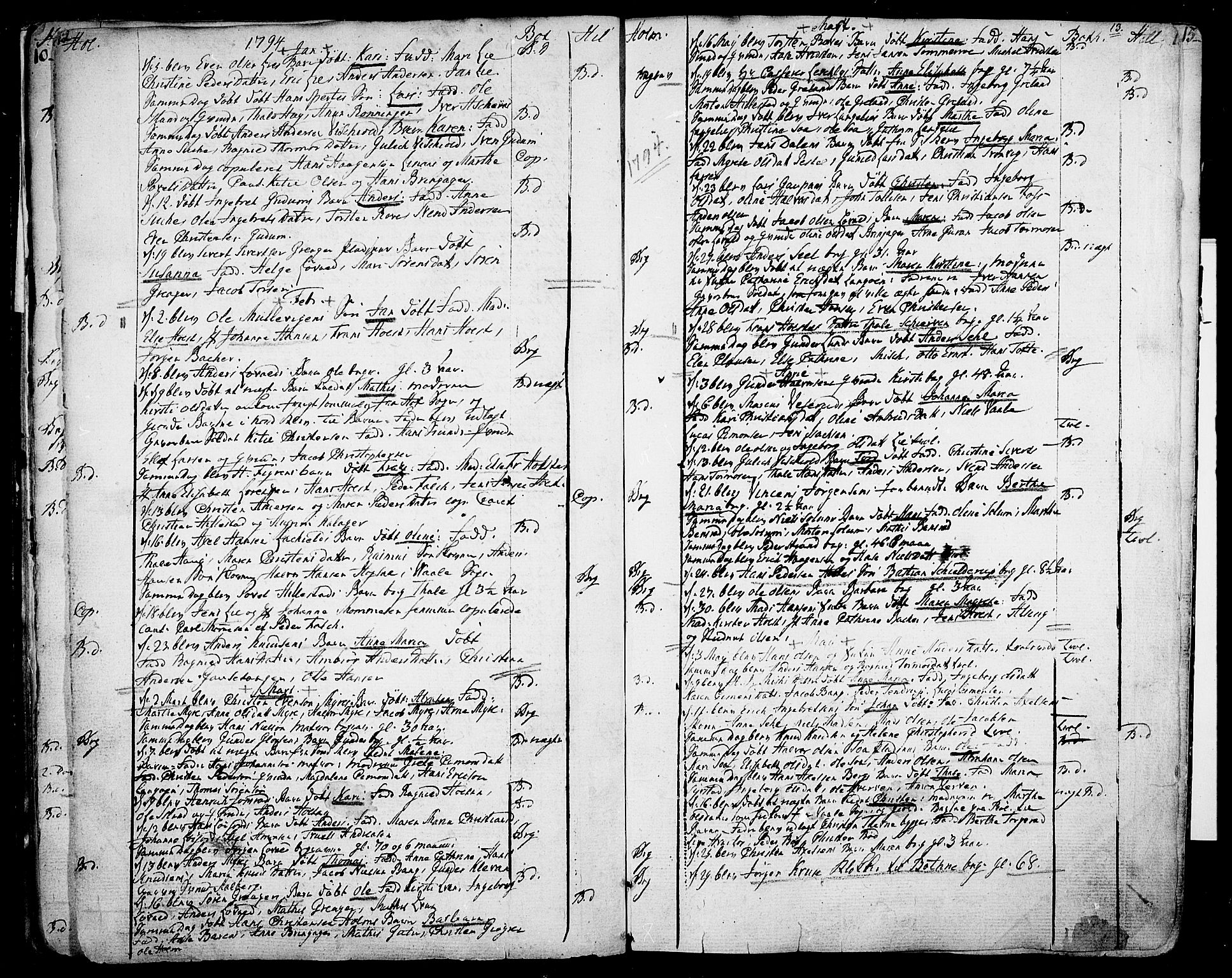 Botne kirkebøker, SAKO/A-340/F/Fa/L0003: Parish register (official) no. I 3 /1, 1792-1844, p. 12-13